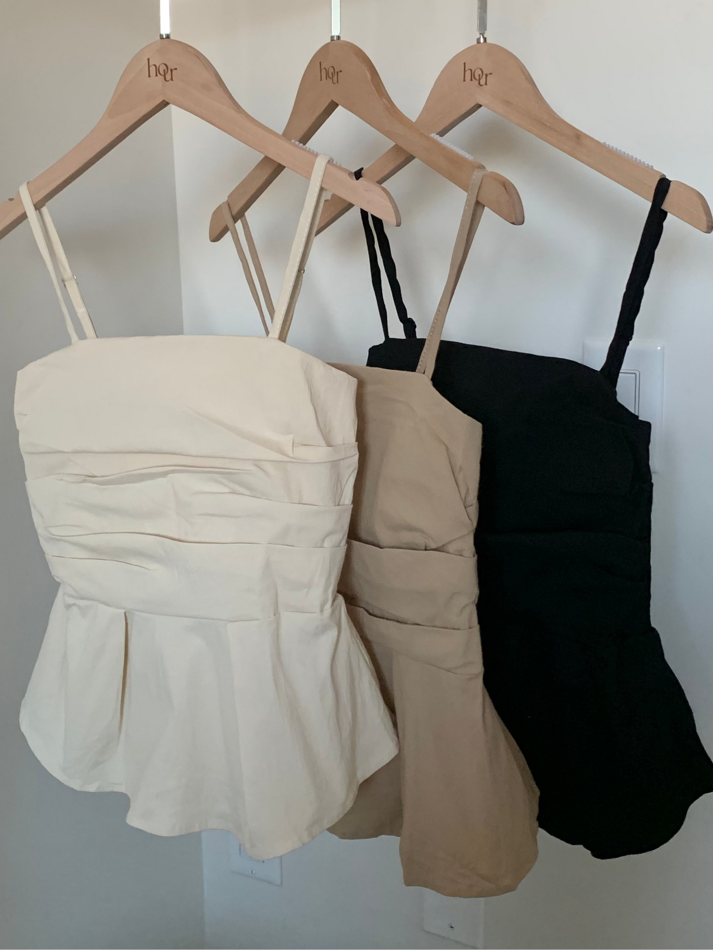 Smocked Bustier Sleeveless Blouse