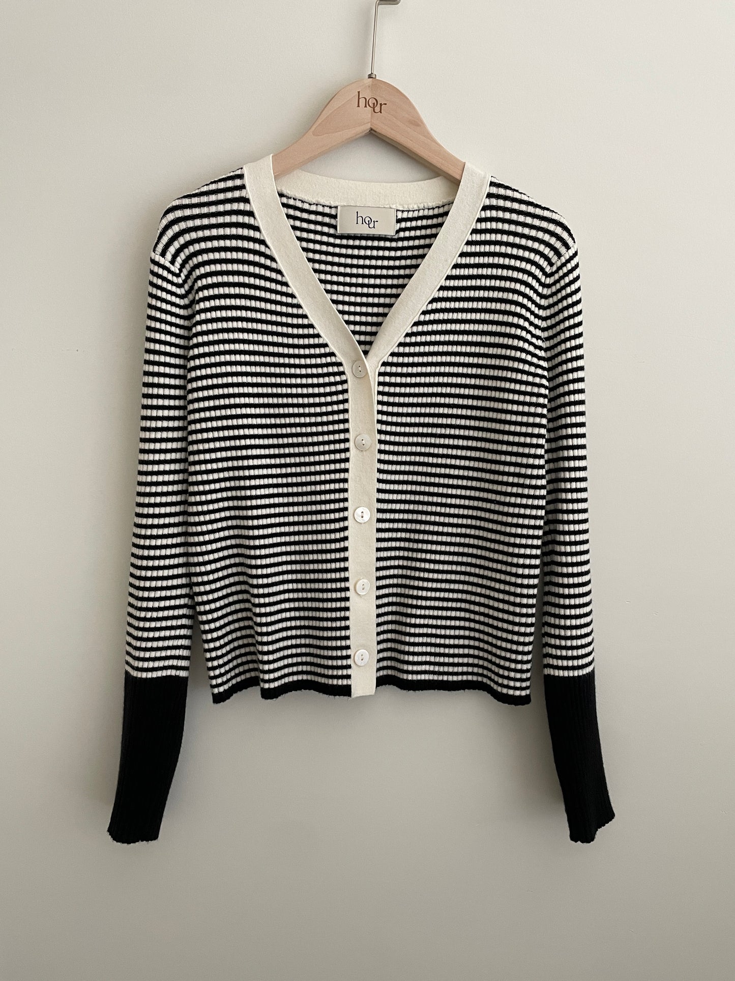 Mono Two-tone Cardigan(Ivory)