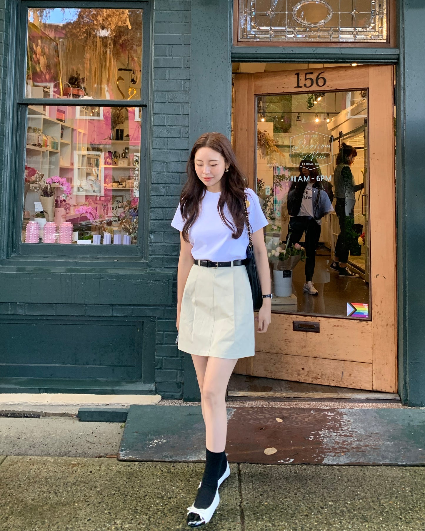 Pintuck Mini Skirt