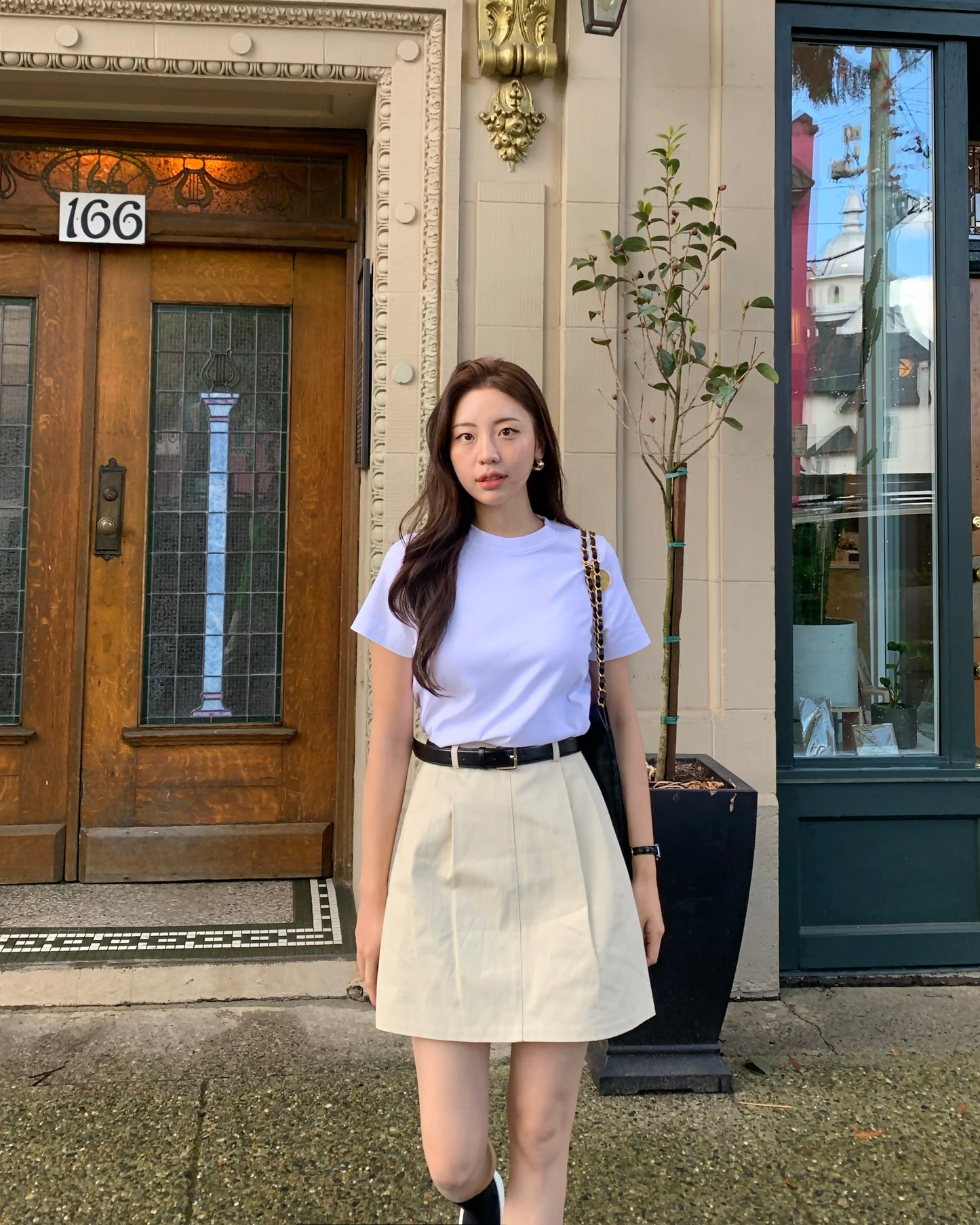 Pintuck Mini Skirt