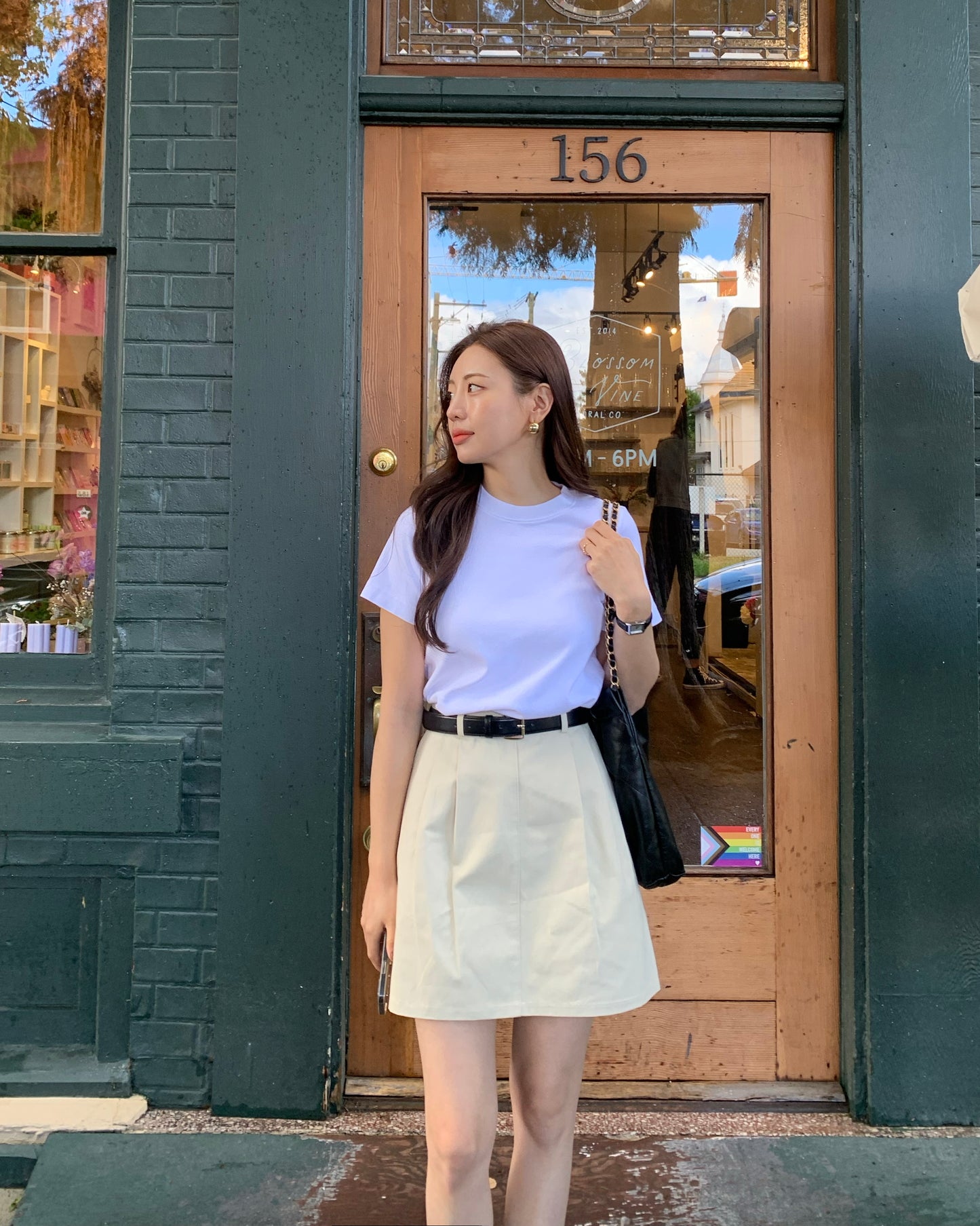 Pintuck Mini Skirt