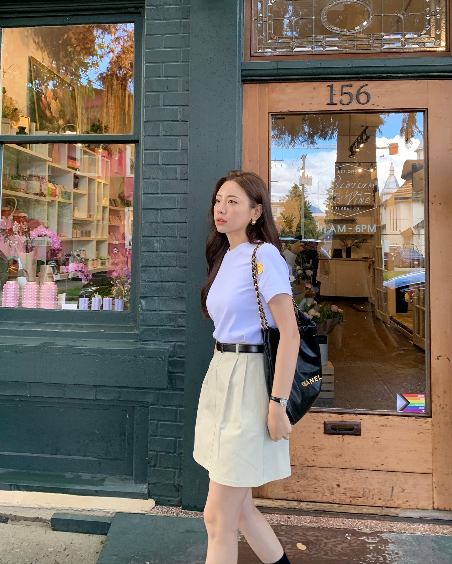Pintuck Mini Skirt