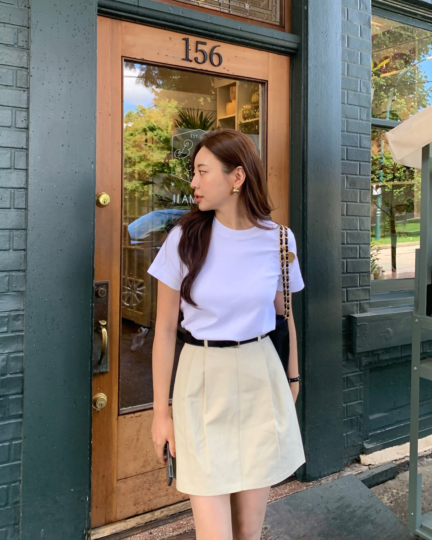 Pintuck Mini Skirt
