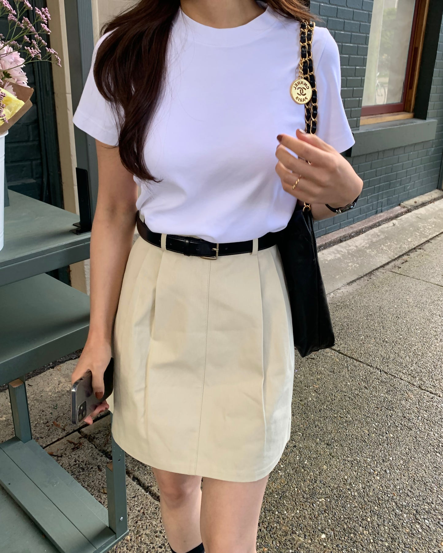 Pintuck Mini Skirt