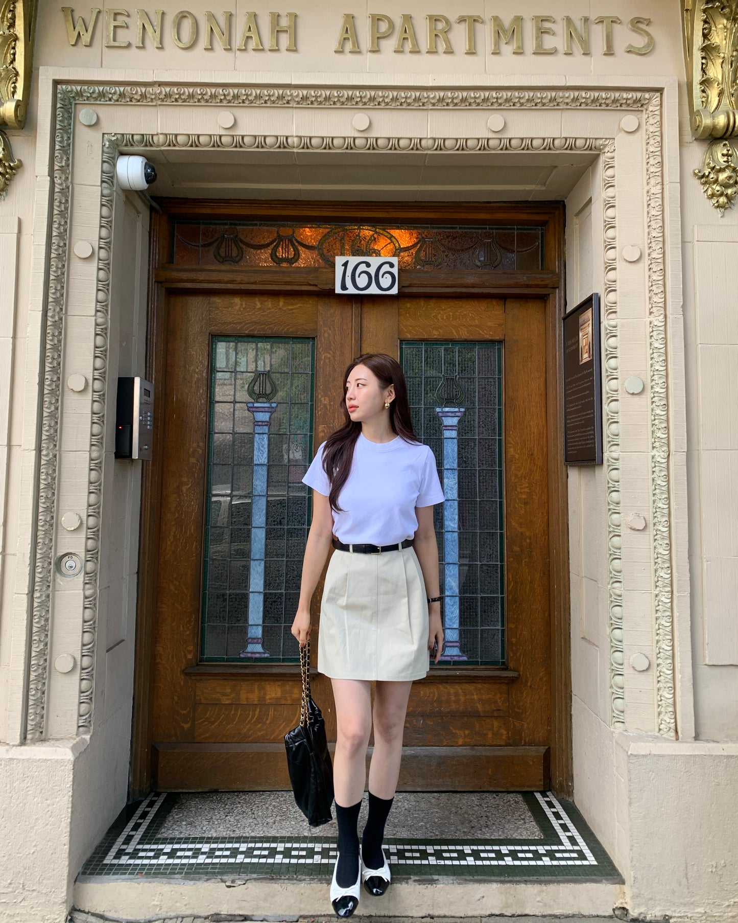 Pintuck Mini Skirt