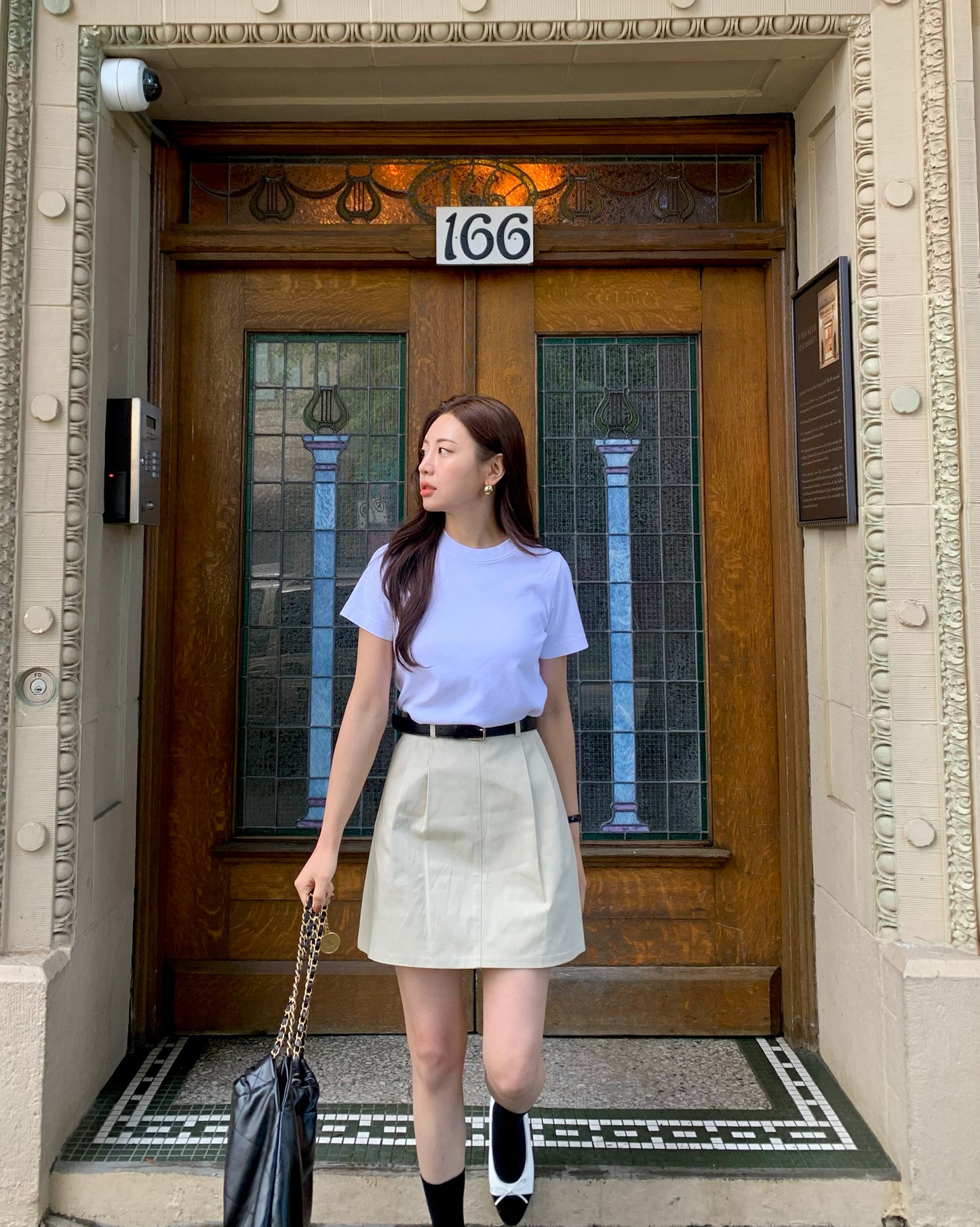 Pintuck Mini Skirt