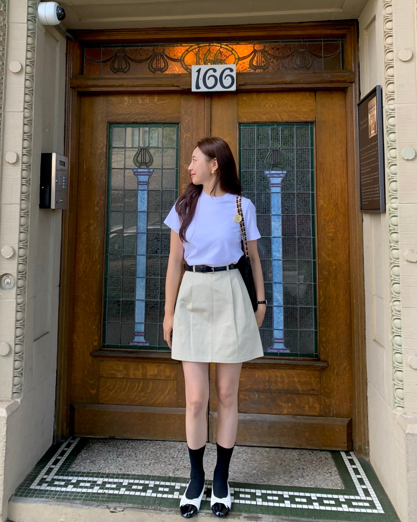 Pintuck Mini Skirt