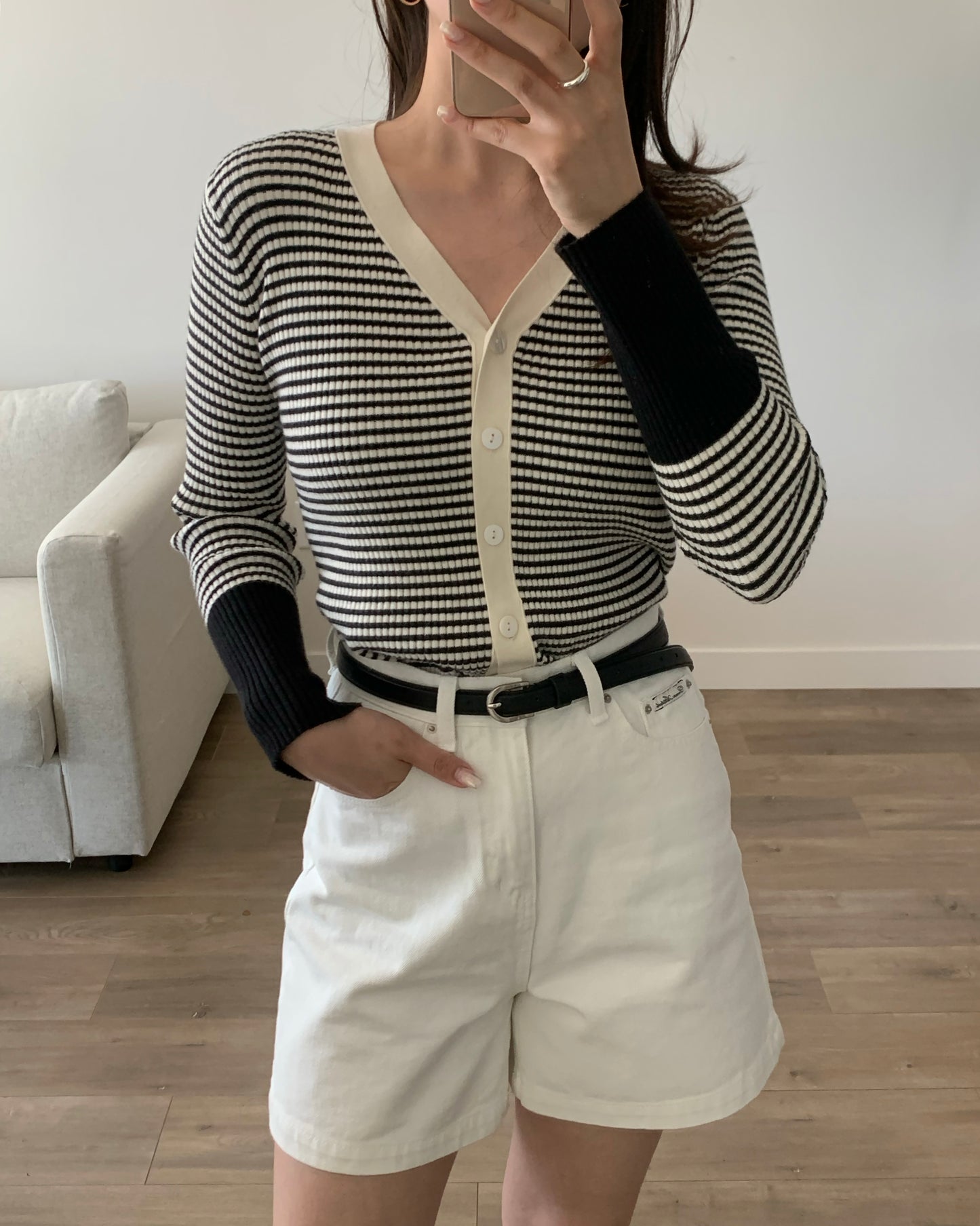 Simple Cotton Shorts (Ivory)