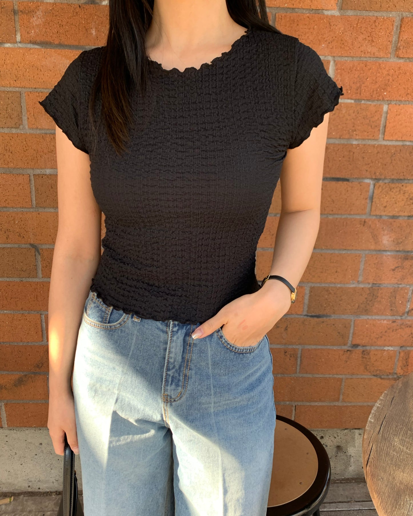 Crinkled T-shirt