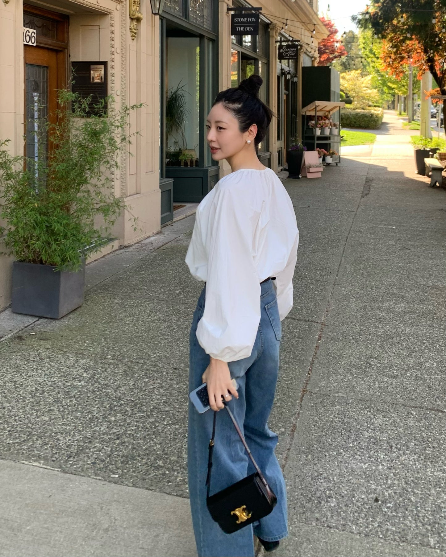 Structured Wide Jeans