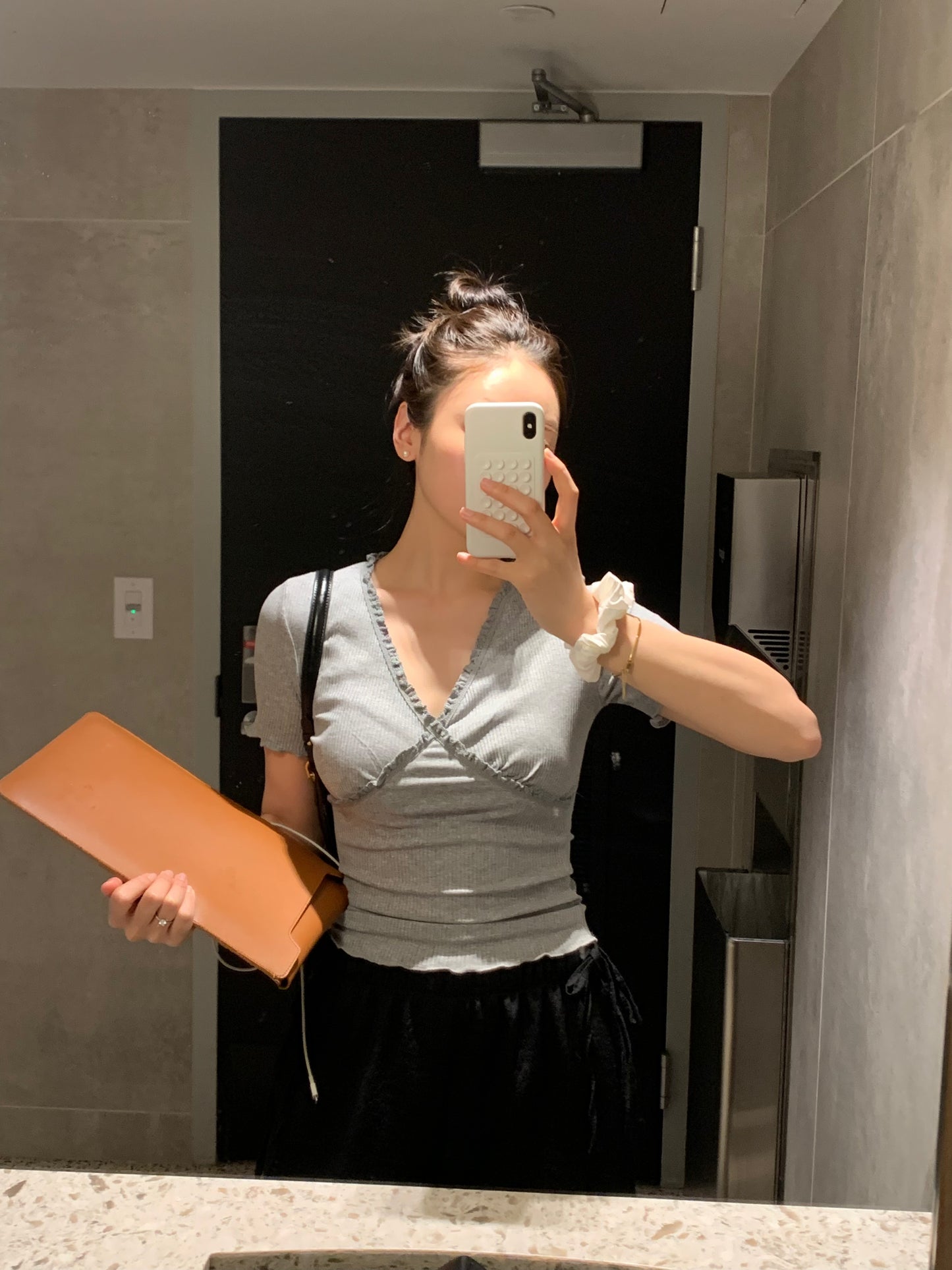 Lace Ribbed Tee (3 colour)