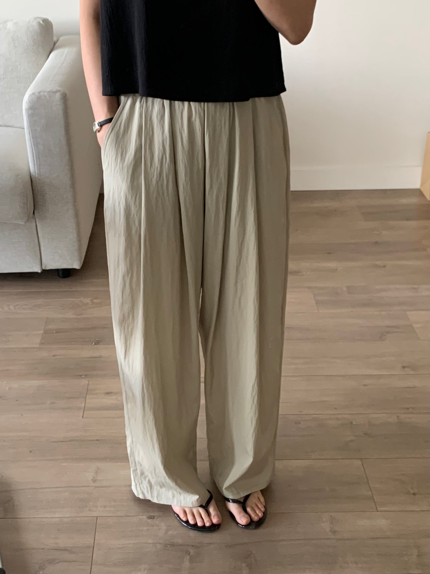 Crinkle Band Pants