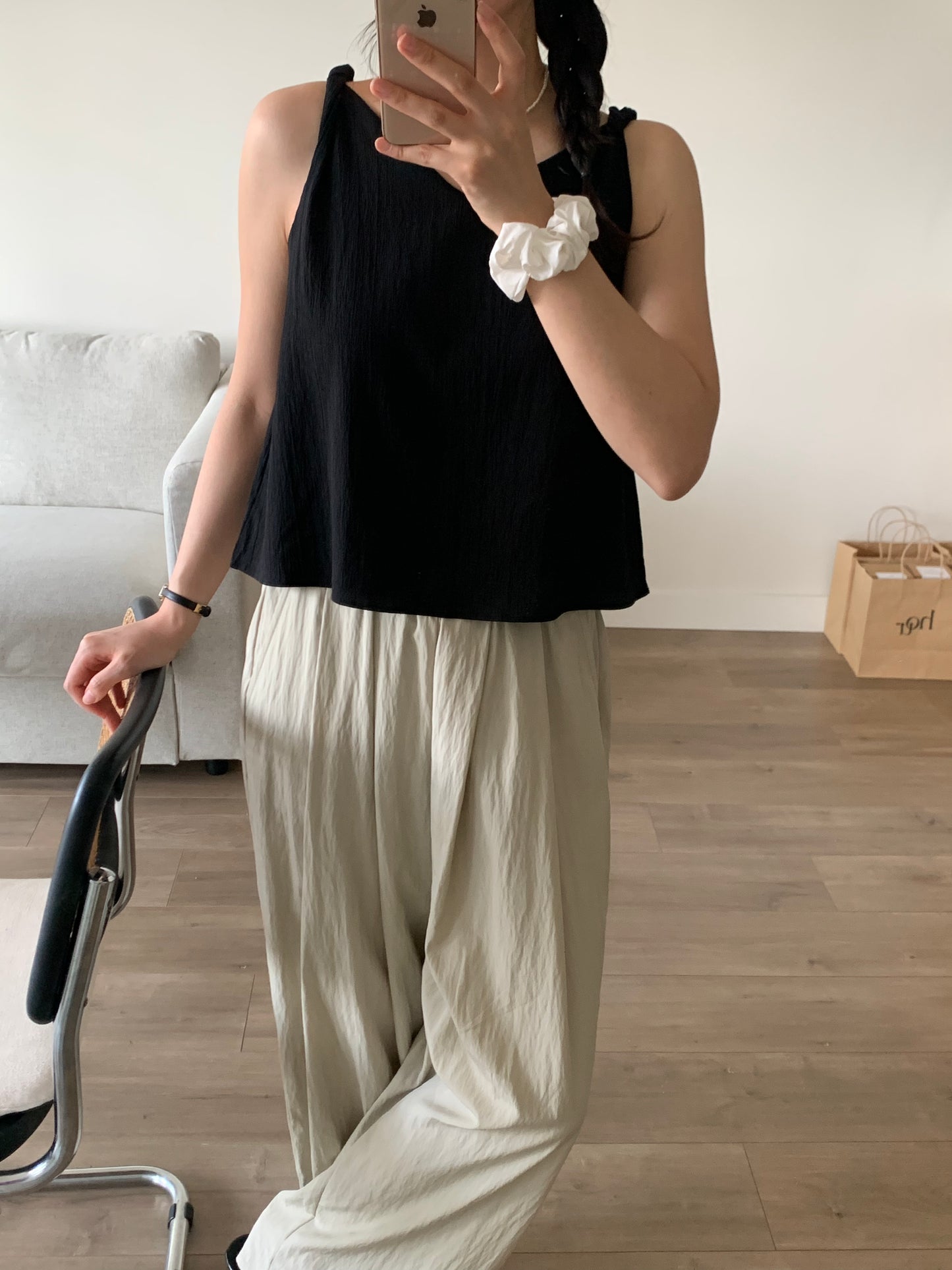 Crinkle Band Pants