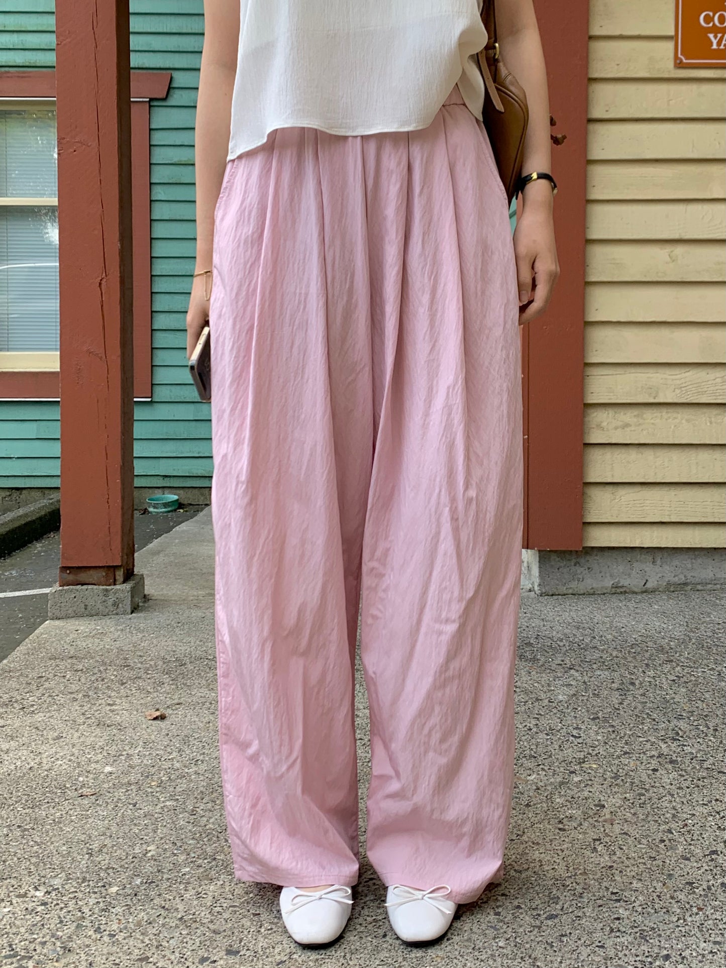 Crinkle Band Pants