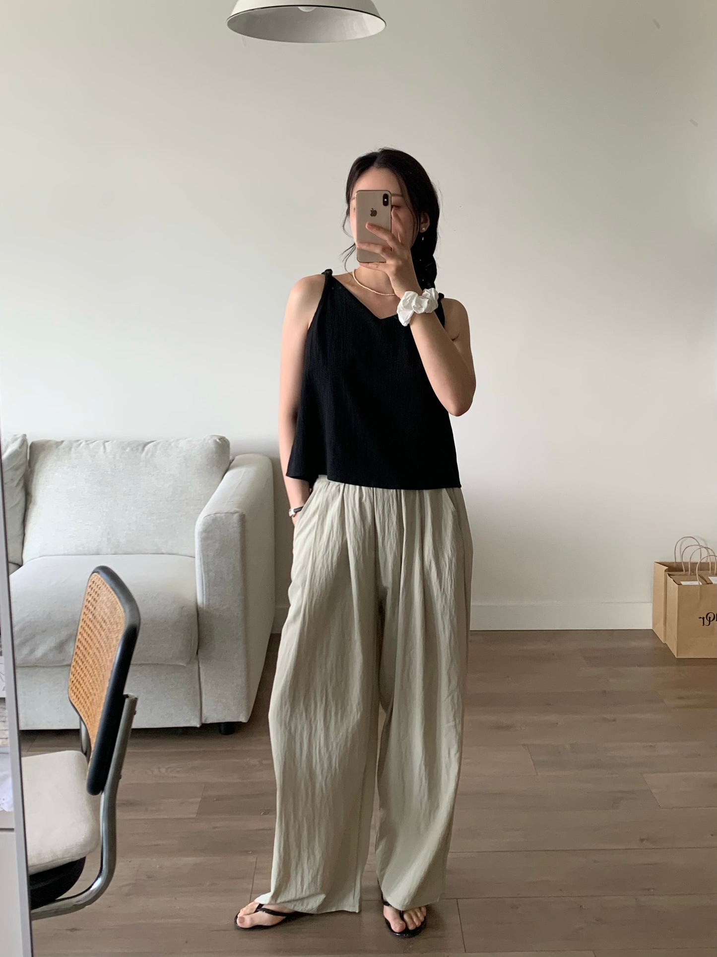 Crinkle Band Pants