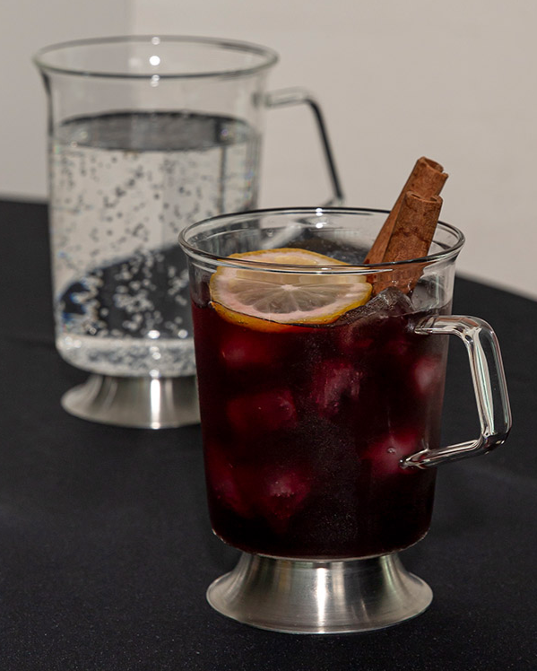SILVER GLASS MUG 400ML