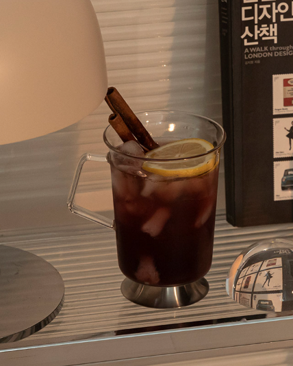 SILVER GLASS MUG 400ML
