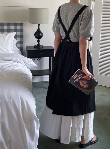 Linen Black Apron