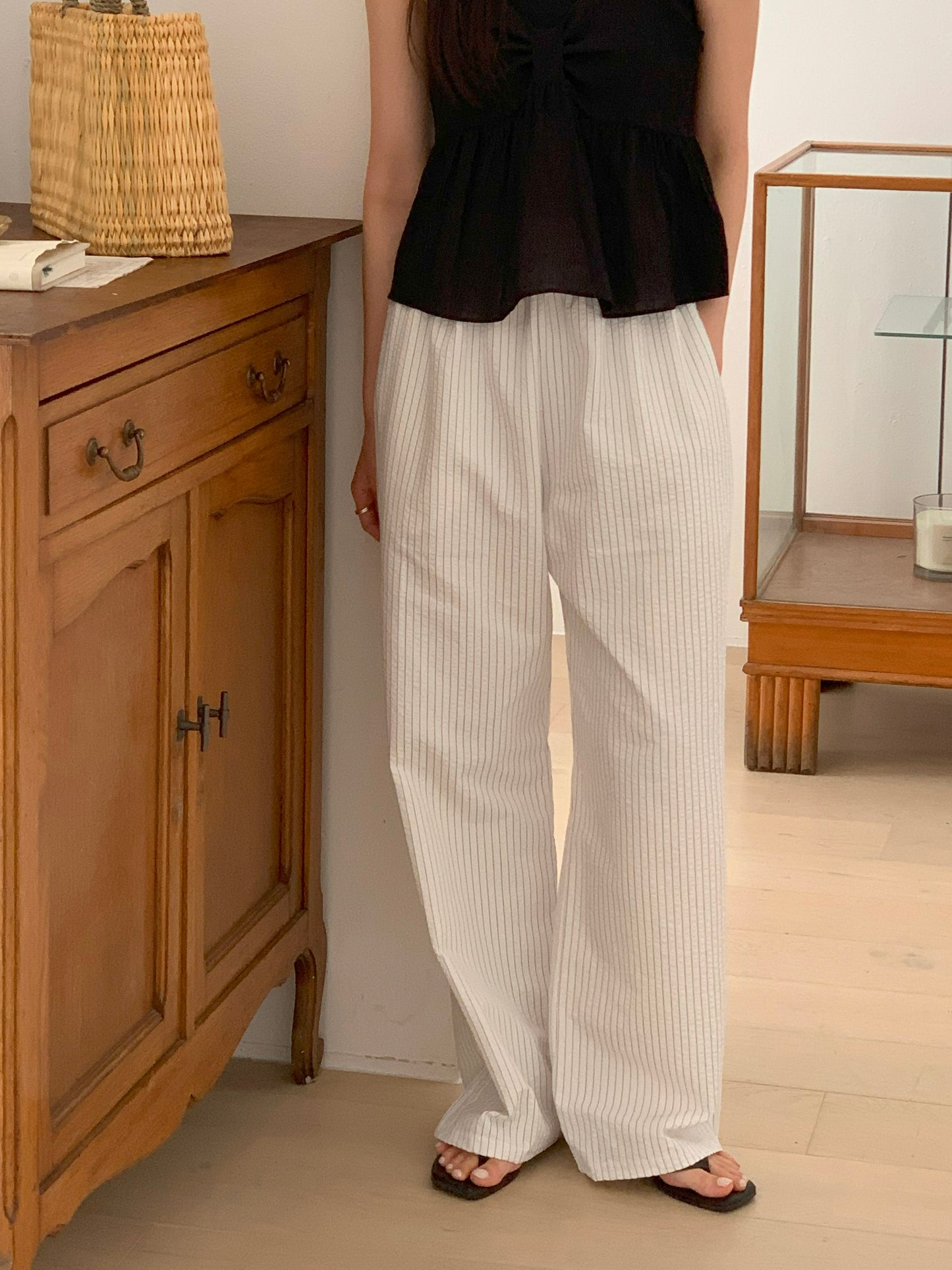 Striped Banding Pants