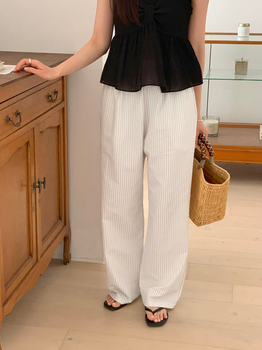 Striped Banding Pants