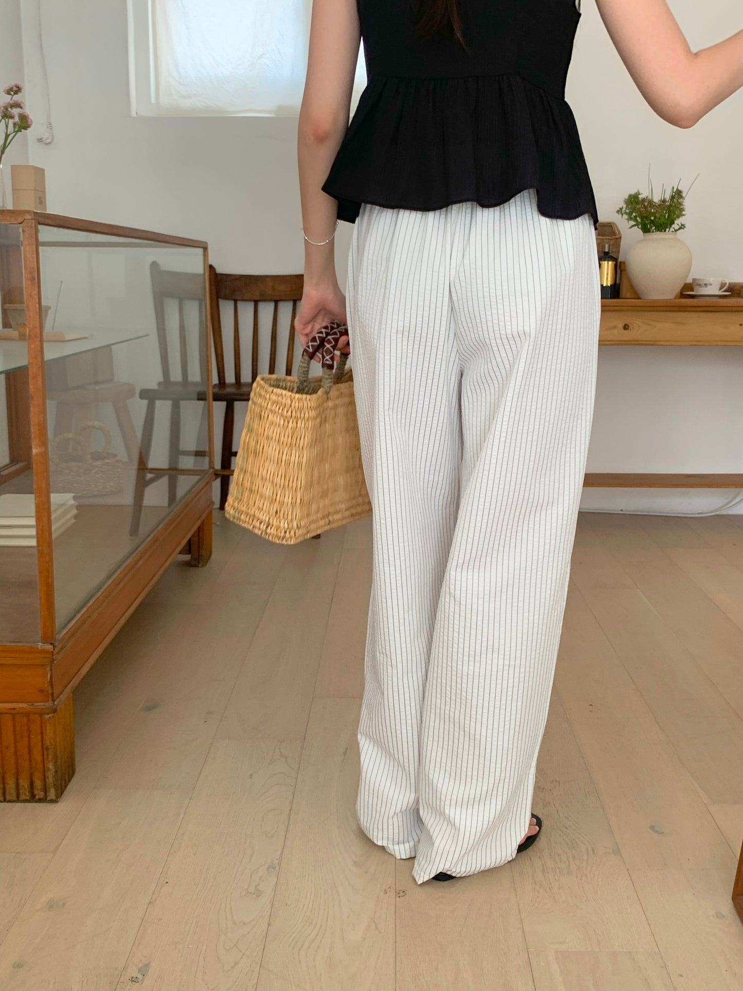 Striped Banding Pants