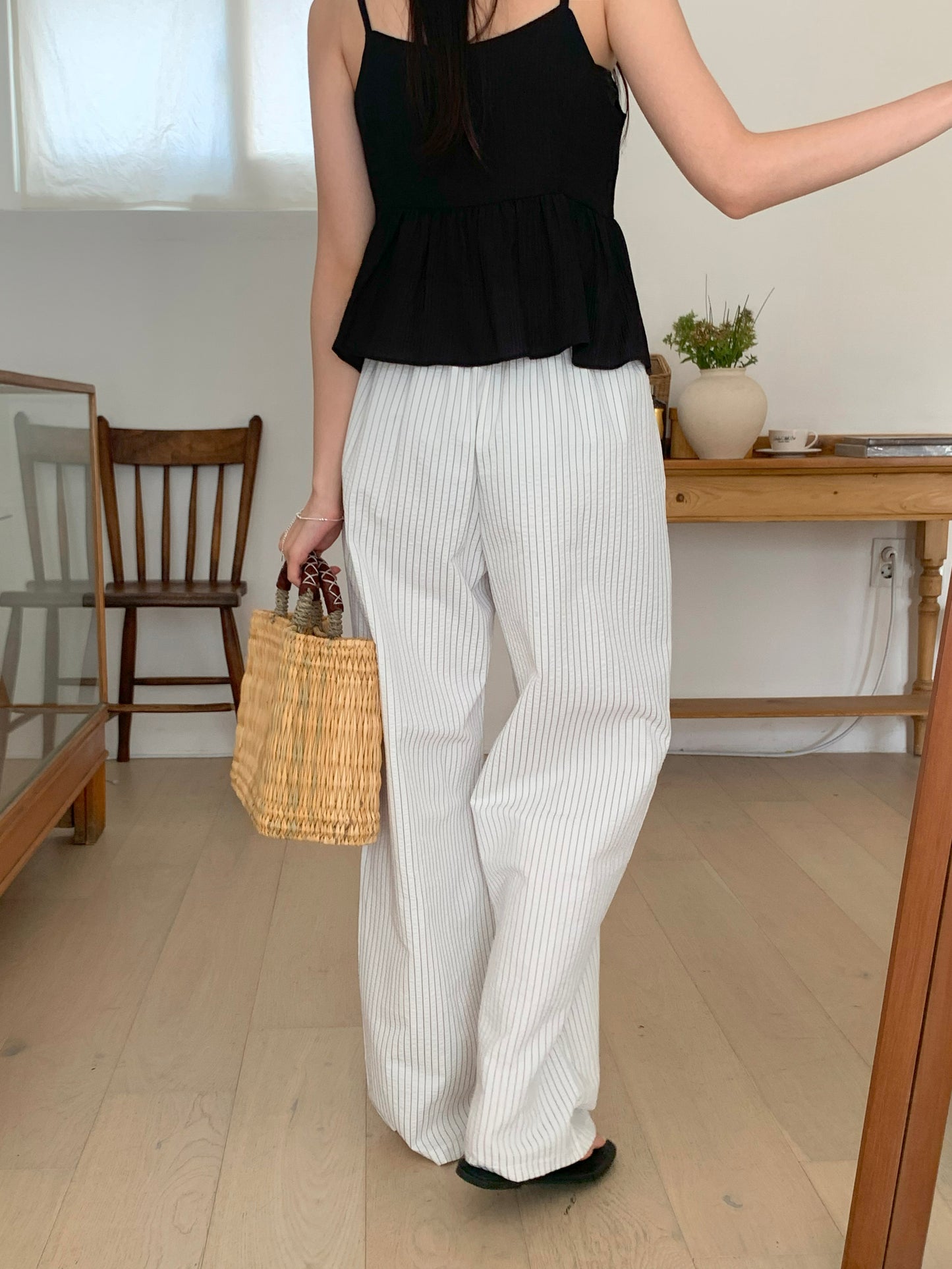Striped Banding Pants