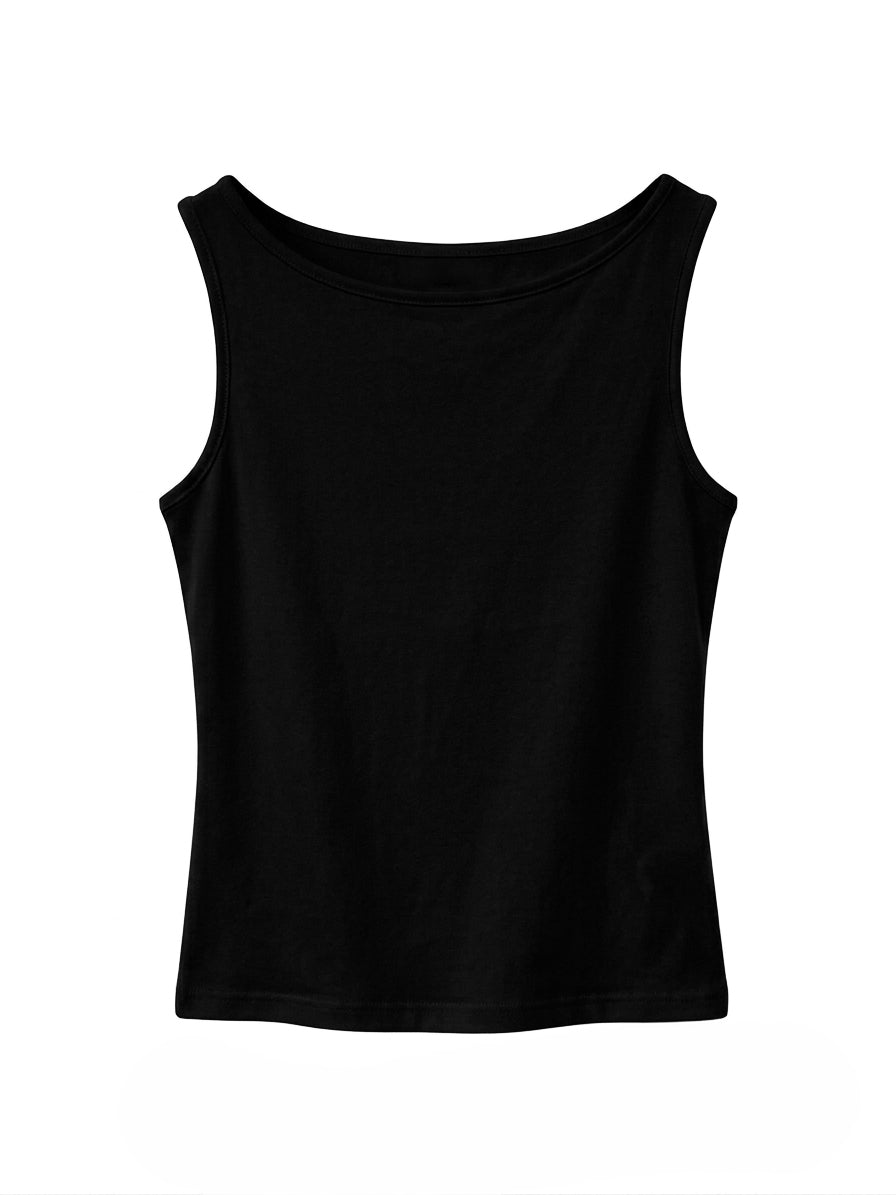 BOAT-NECKLINE SLEEVELESS