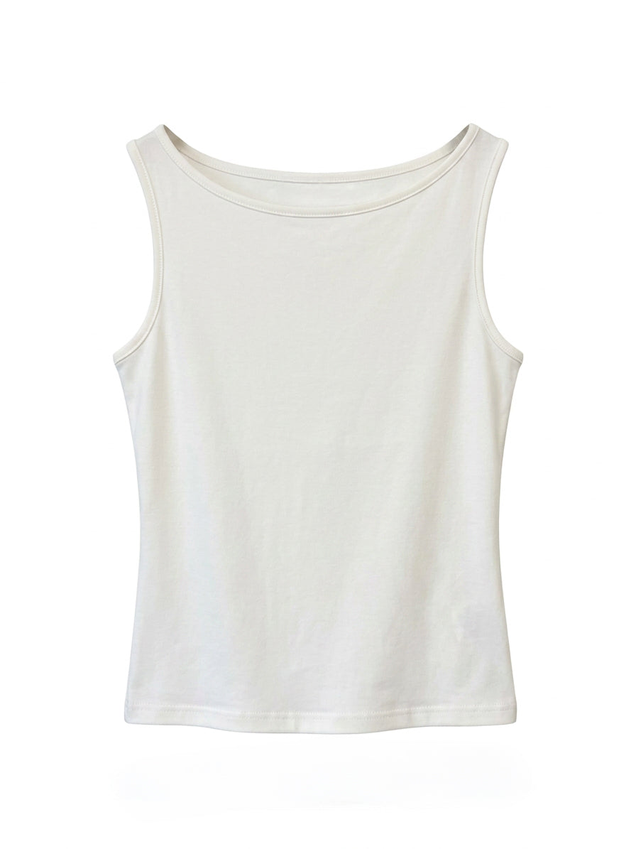 BOAT-NECKLINE SLEEVELESS