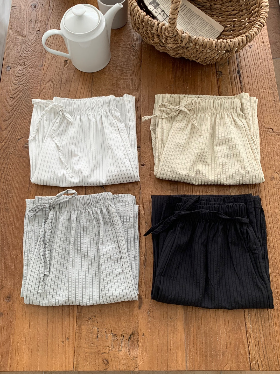 Striped Banding Pants