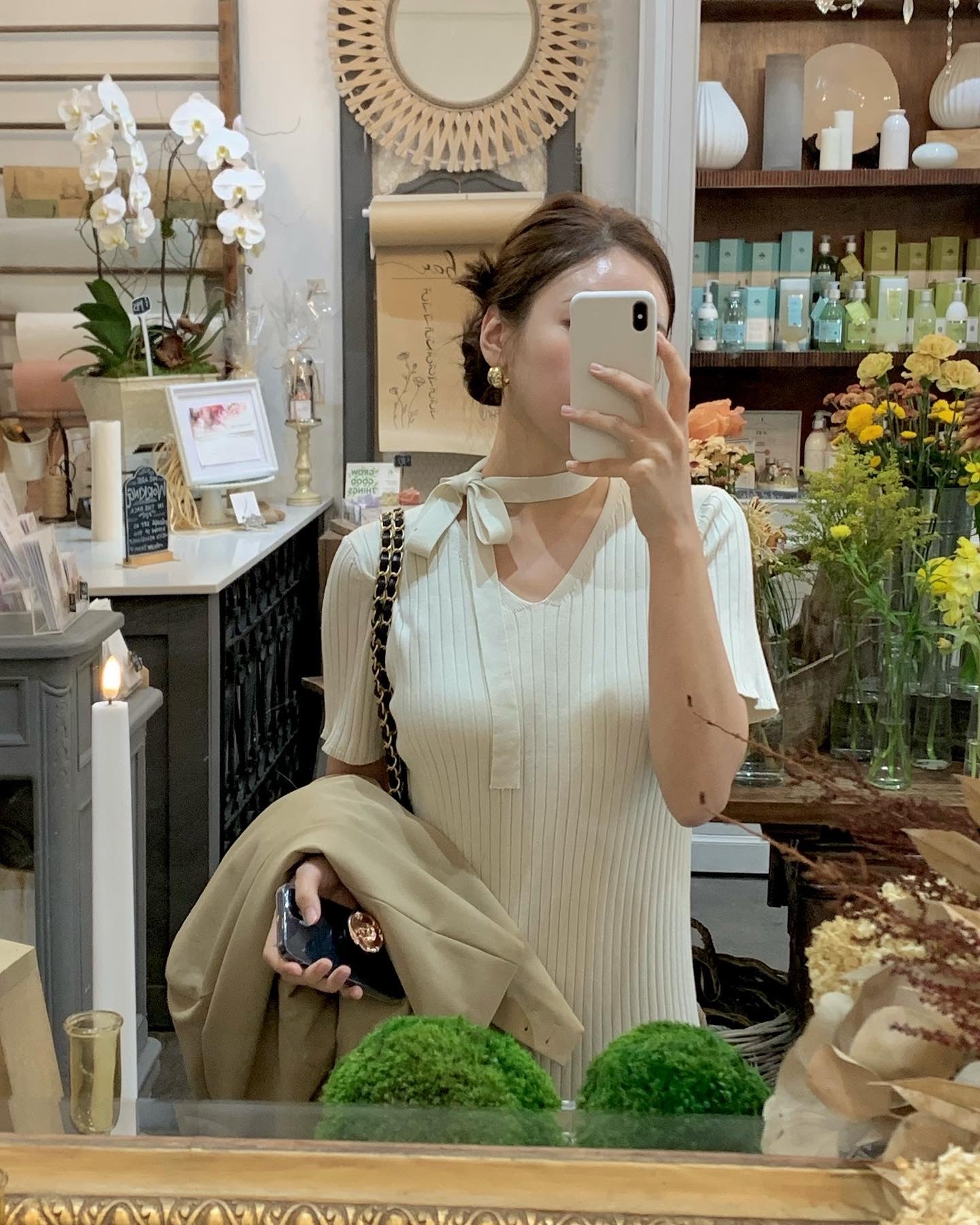 V-neckline Long Dress
