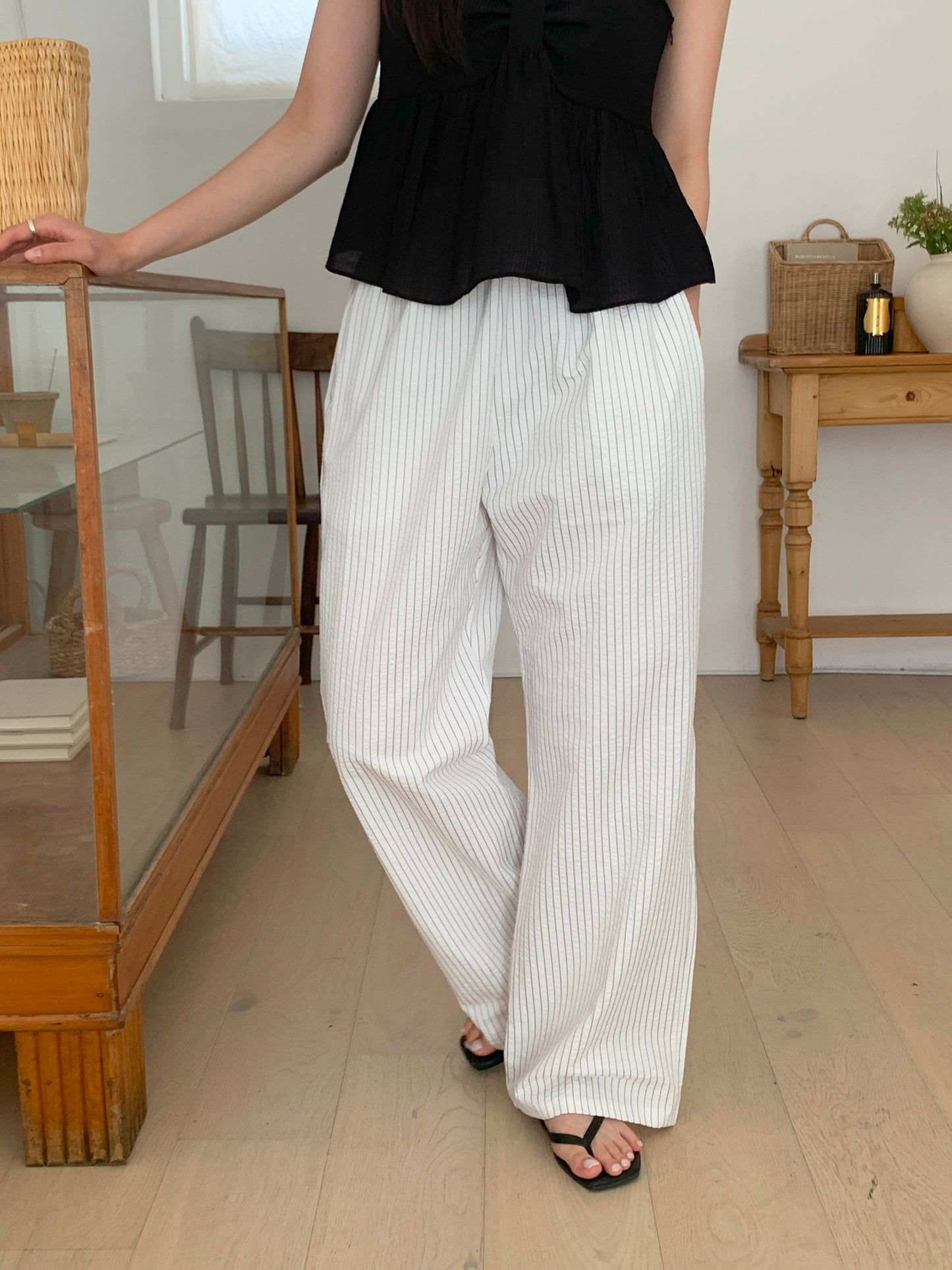 Striped Banding Pants