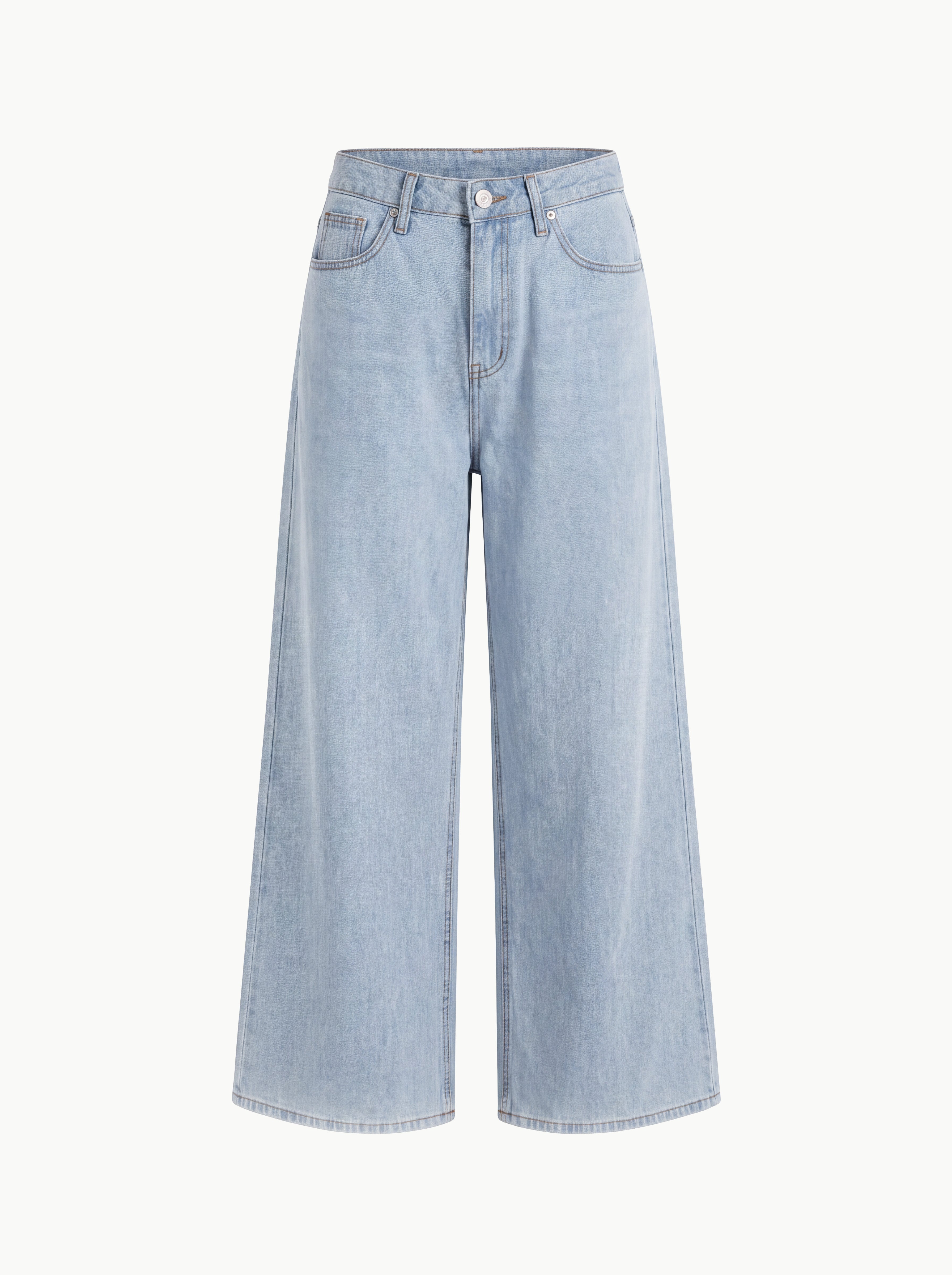 LIGHT-BLUE WIDE DENIM PANTS