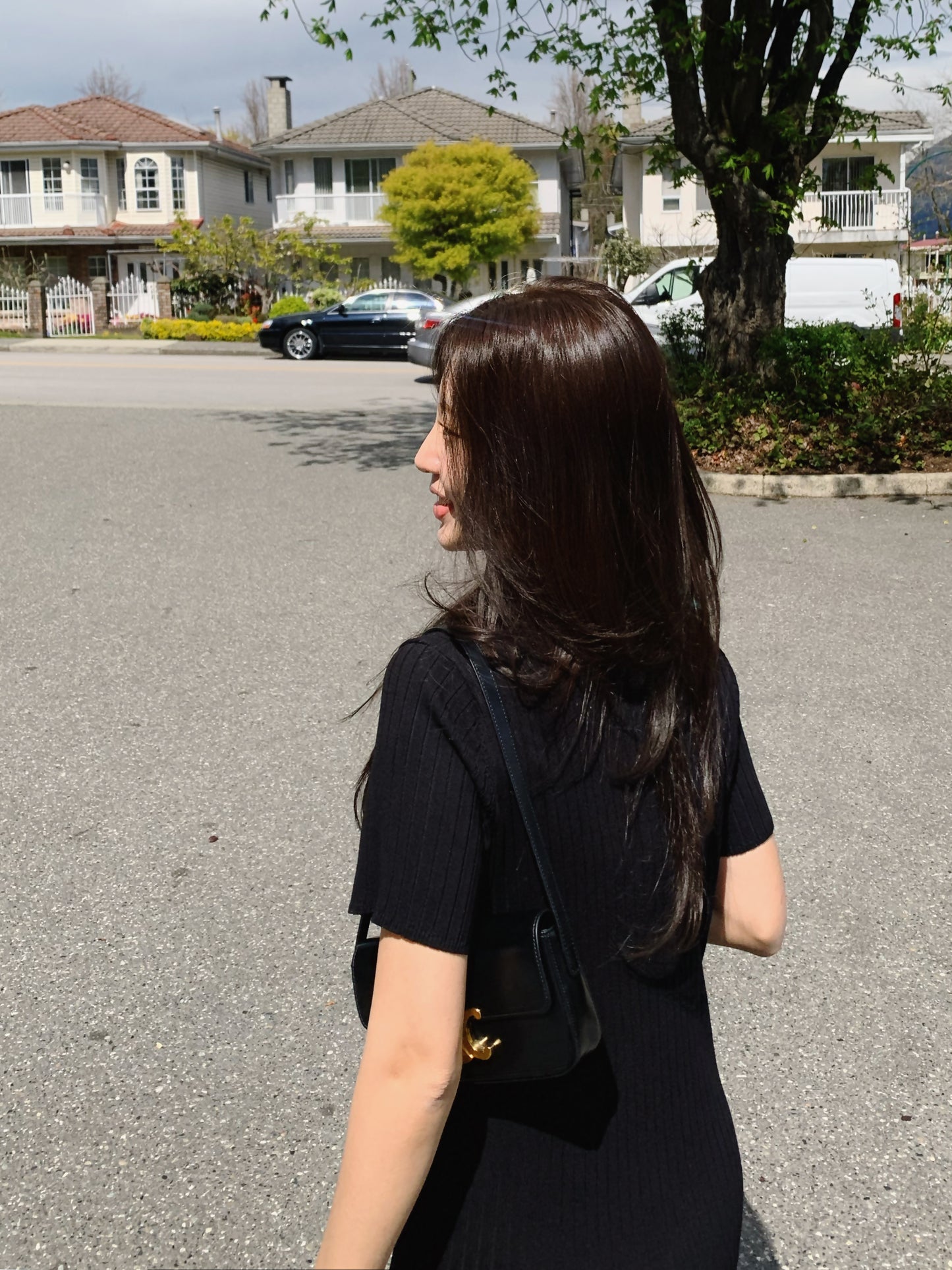 V-neckline Long Dress