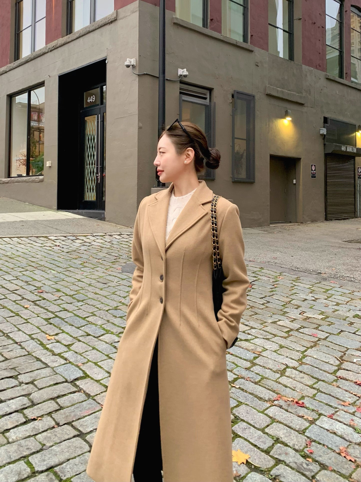 Slim Line Wool Long Coat