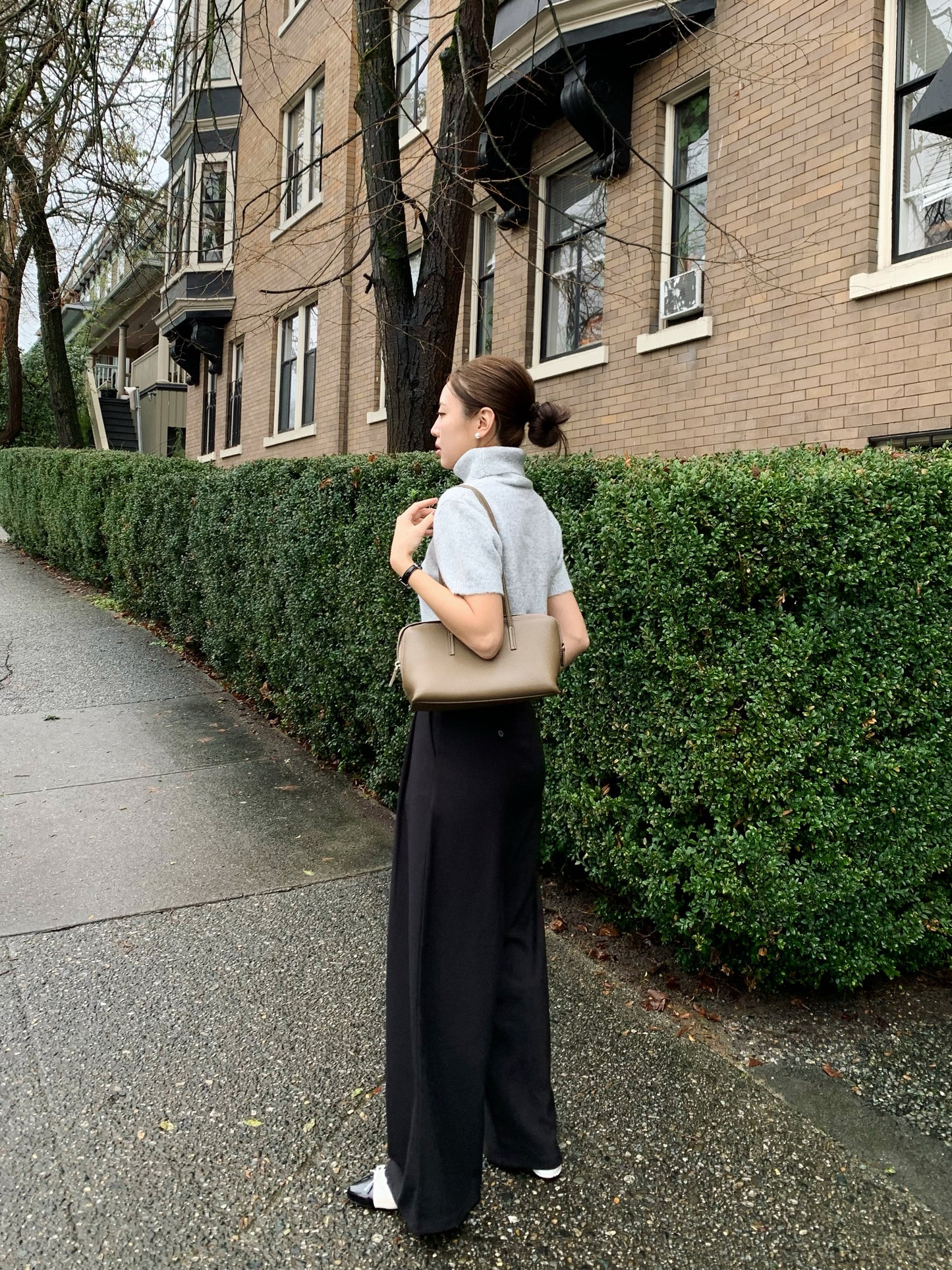 Winter Pin-tuck Wide Trouser