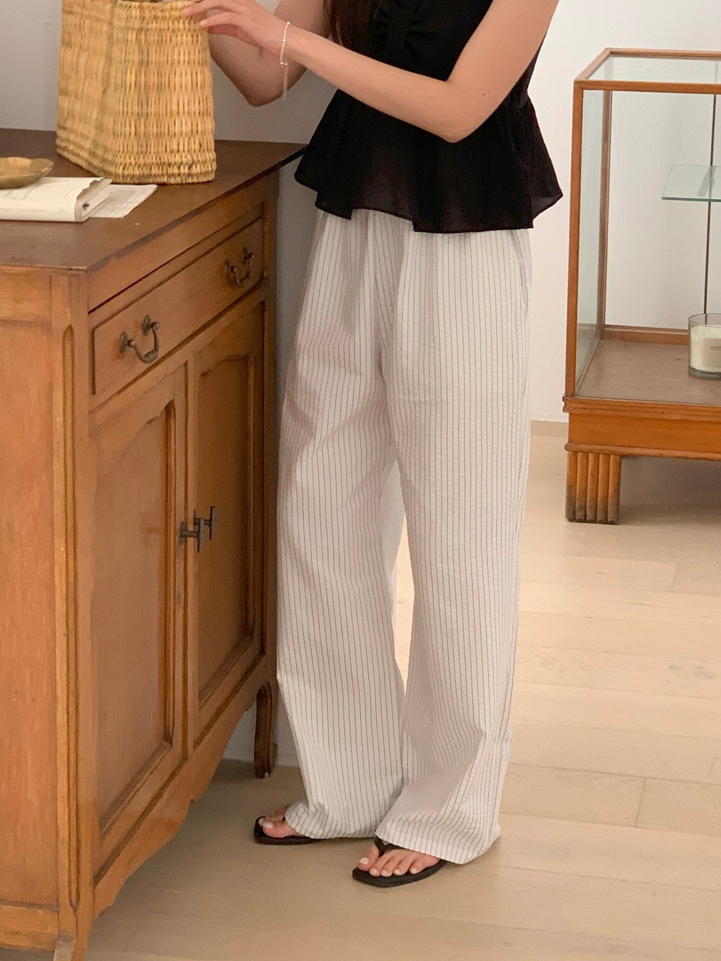 Striped Banding Pants