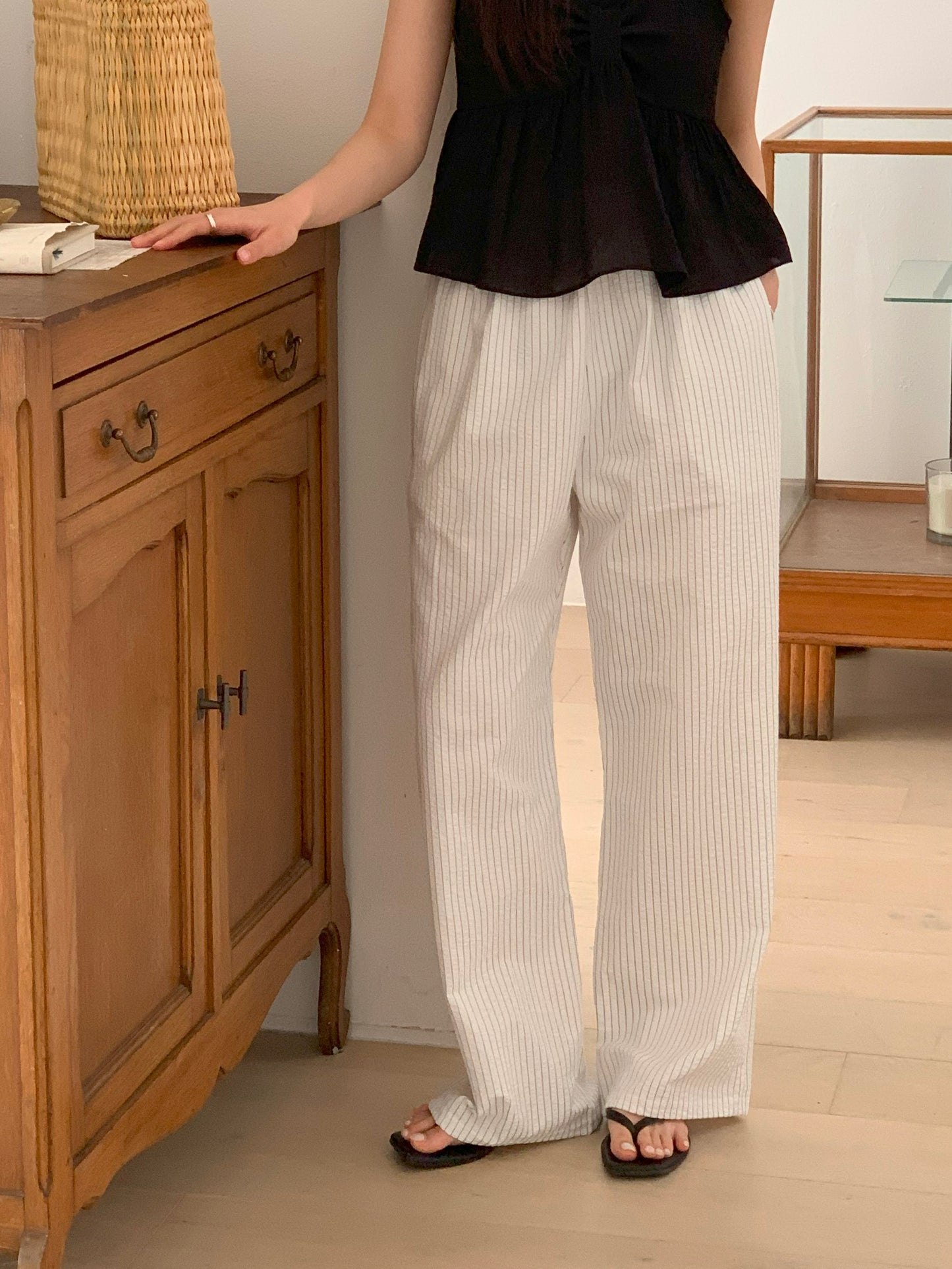 Striped Banding Pants