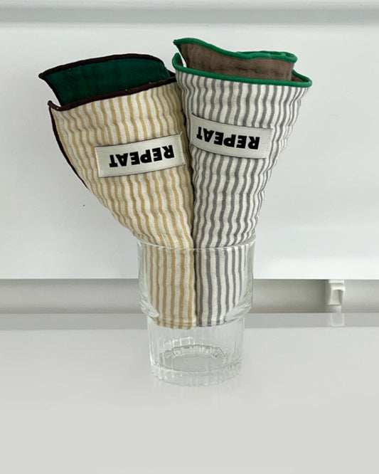 [REPEAT] Stripe Double-sided Kitchen Cloth (set)