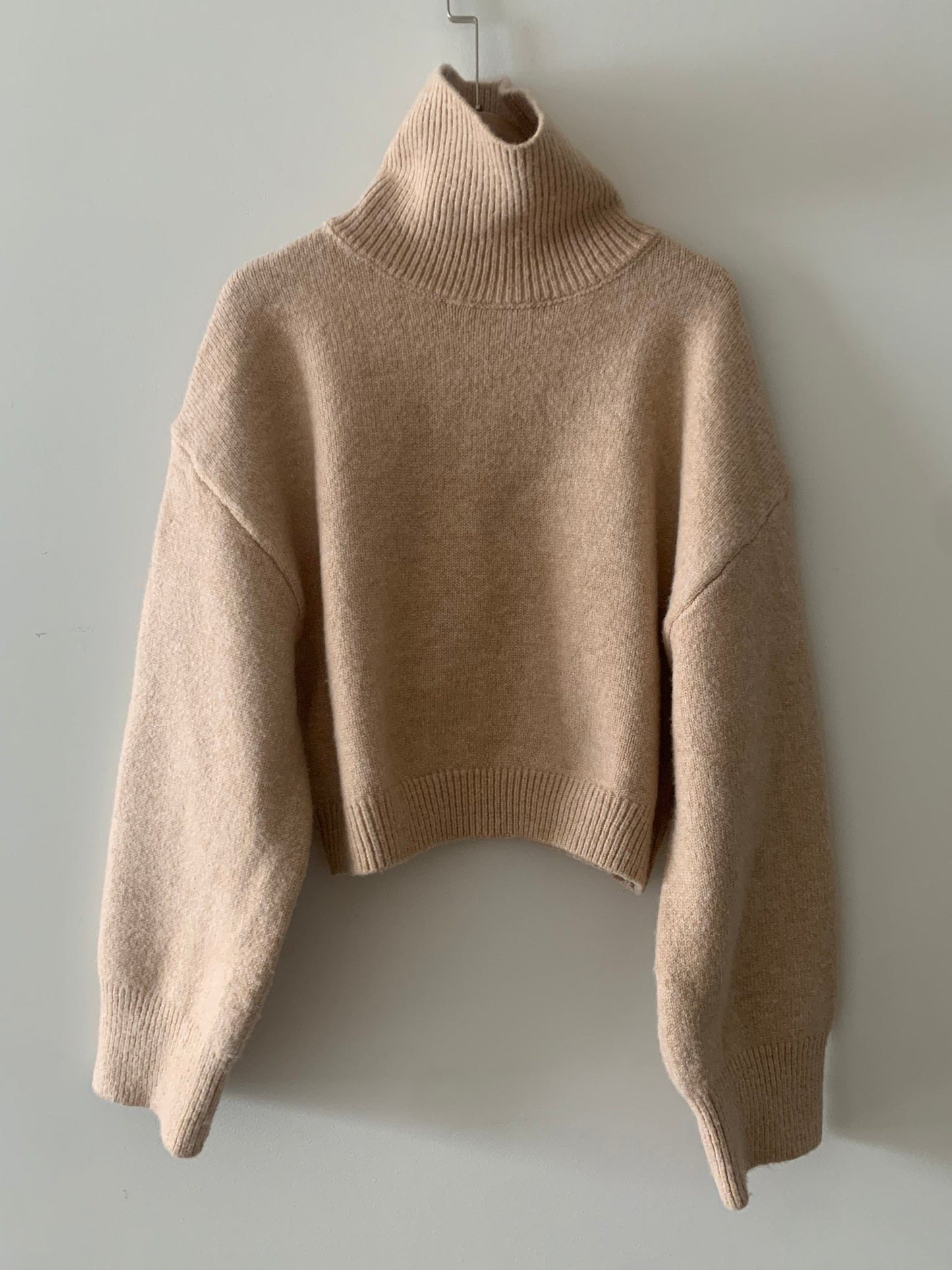 Cropped Turtle-Neckline Sweater