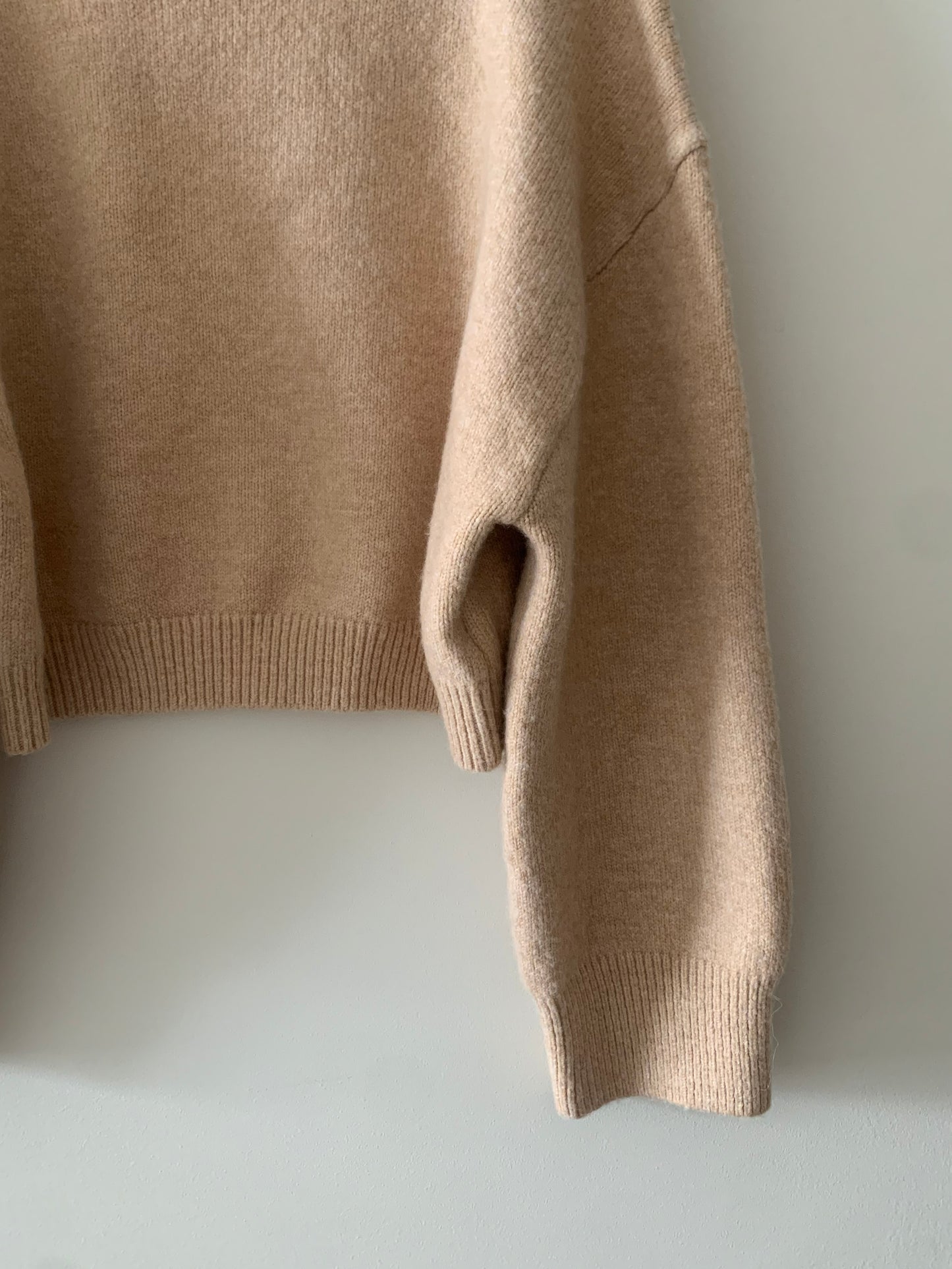 Cropped Turtle-Neckline Sweater