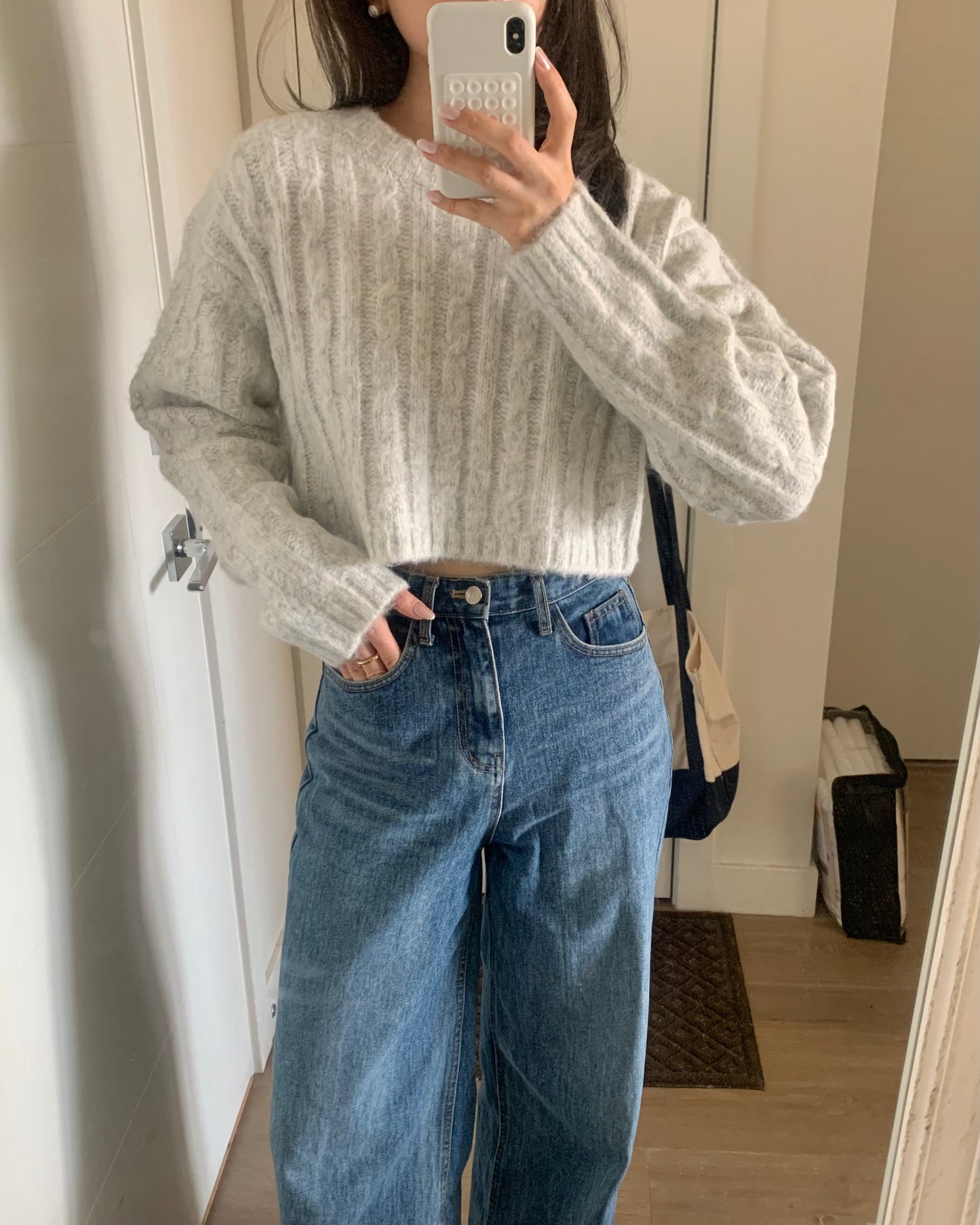 Wool Twisted Crop Sweater
