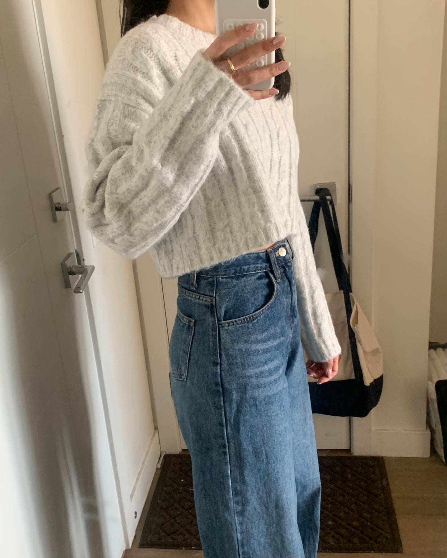 Wool Twisted Crop Sweater