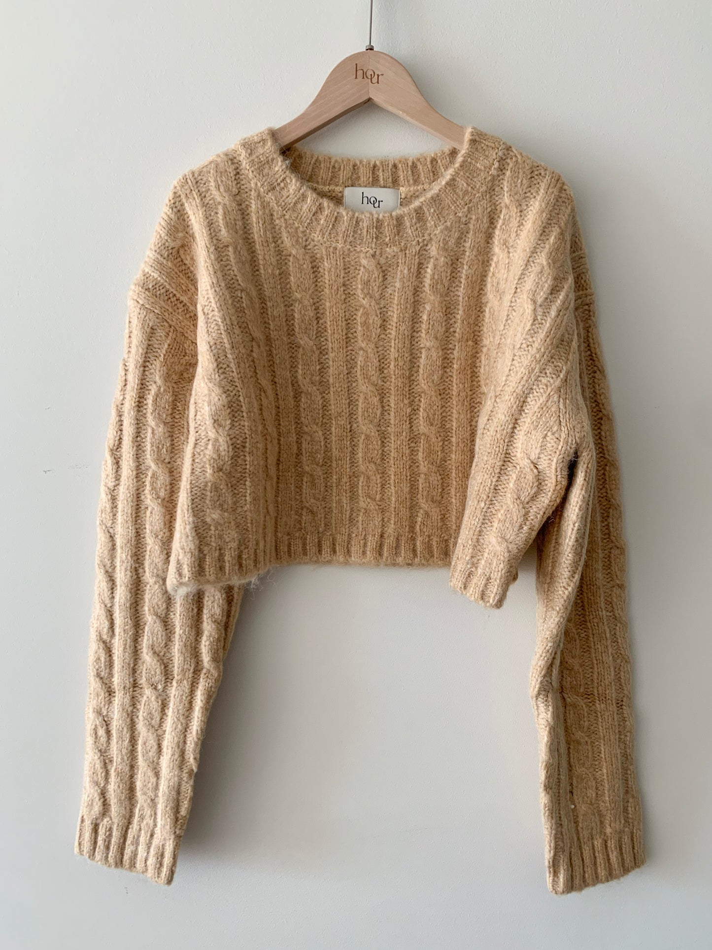 Wool Twisted Crop Sweater