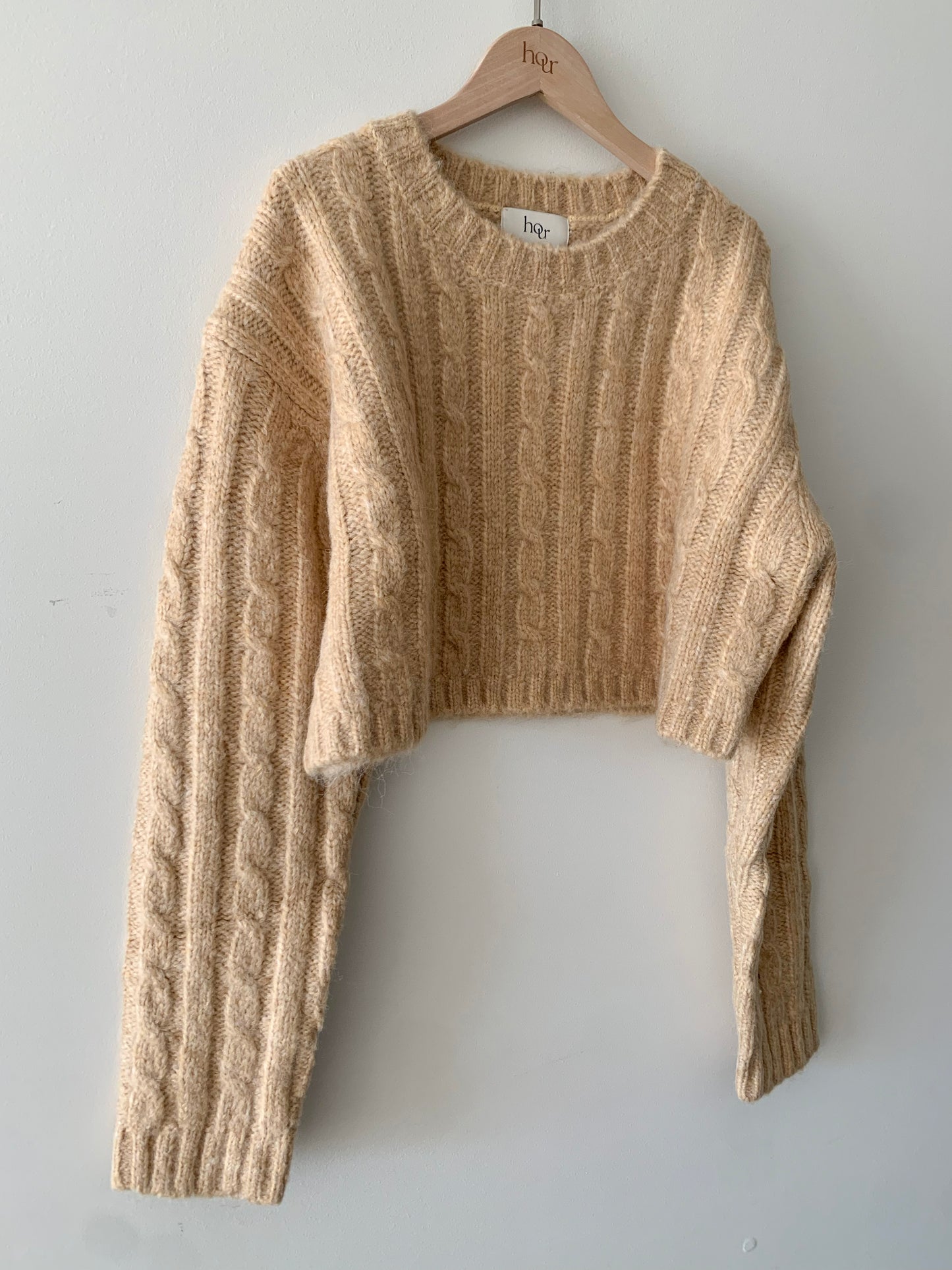 Wool Twisted Crop Sweater
