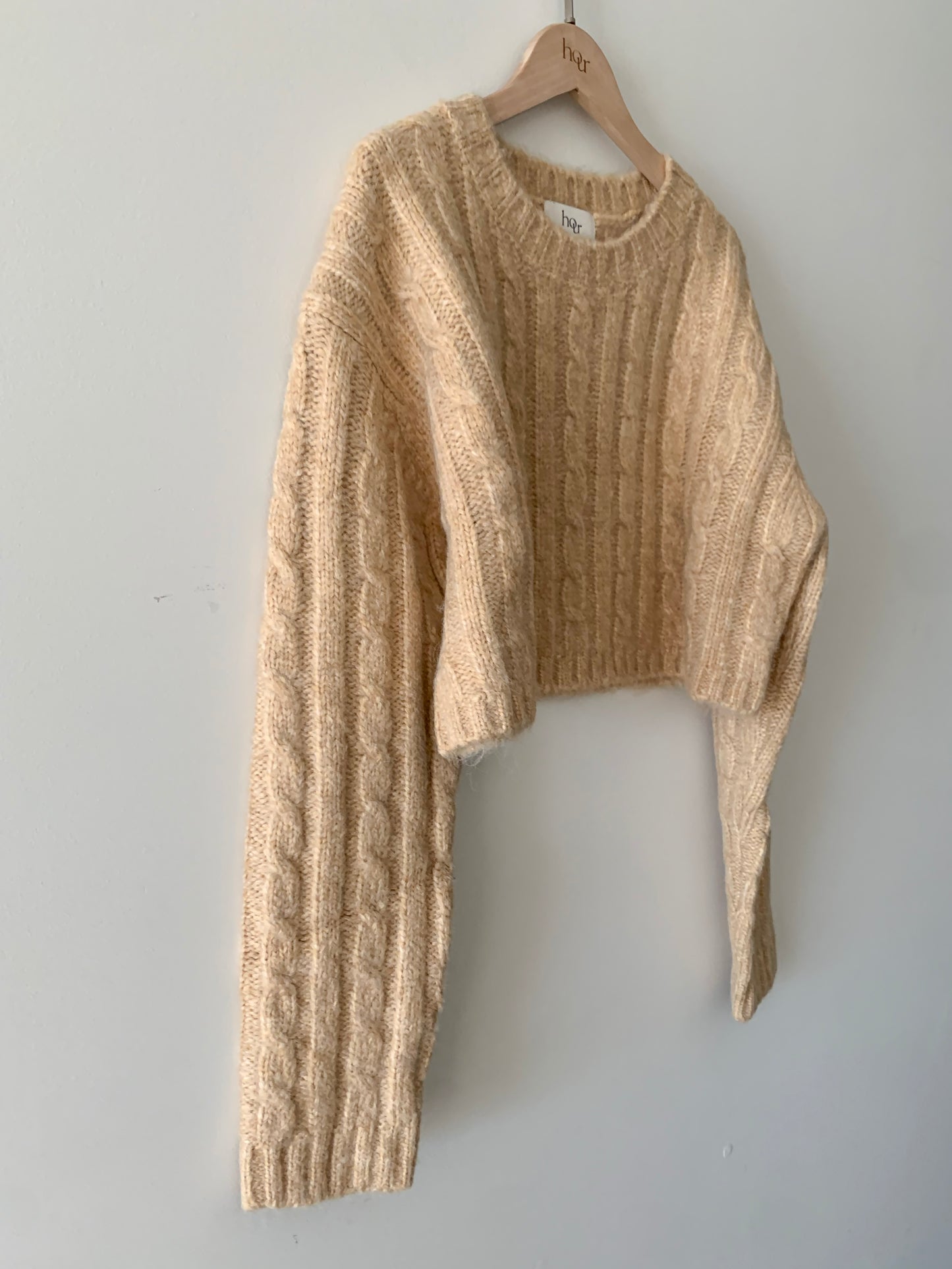 Wool Twisted Crop Sweater