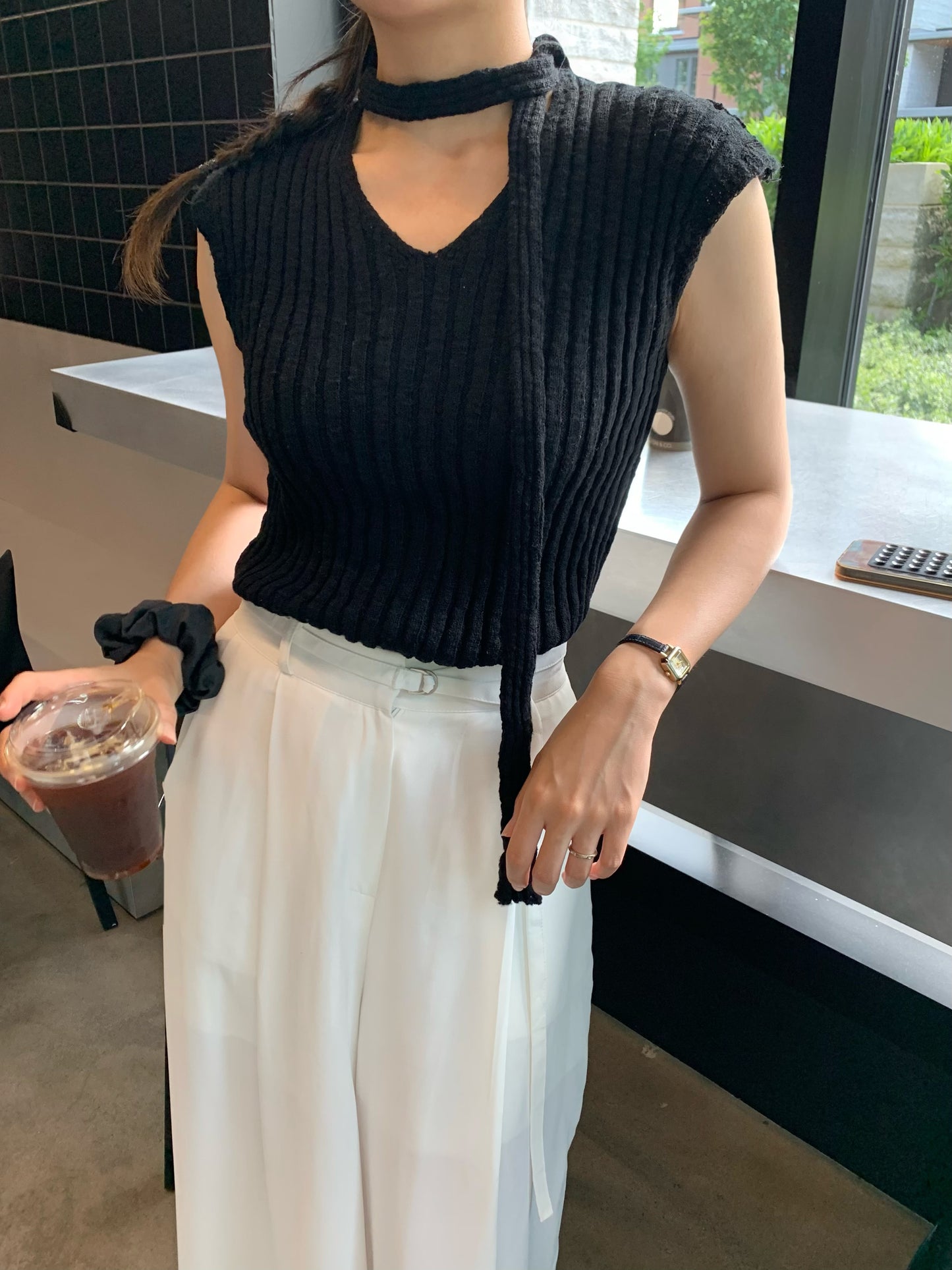 Tied Knit Sleeveless