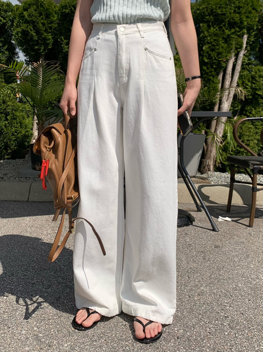 Pin-tuck Pocket Pants