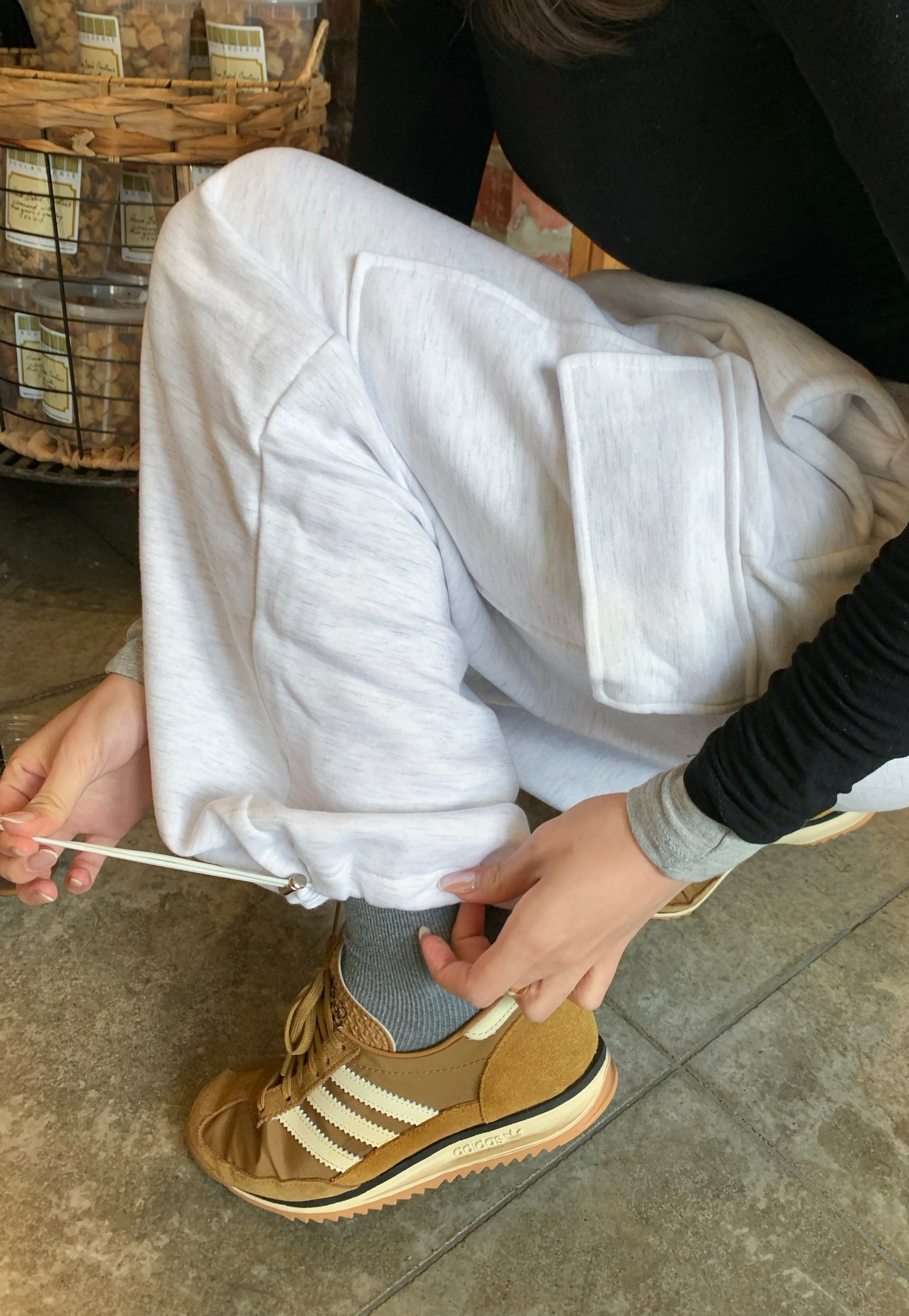 (Fleece-lined) Cargo Wide Banding Pants