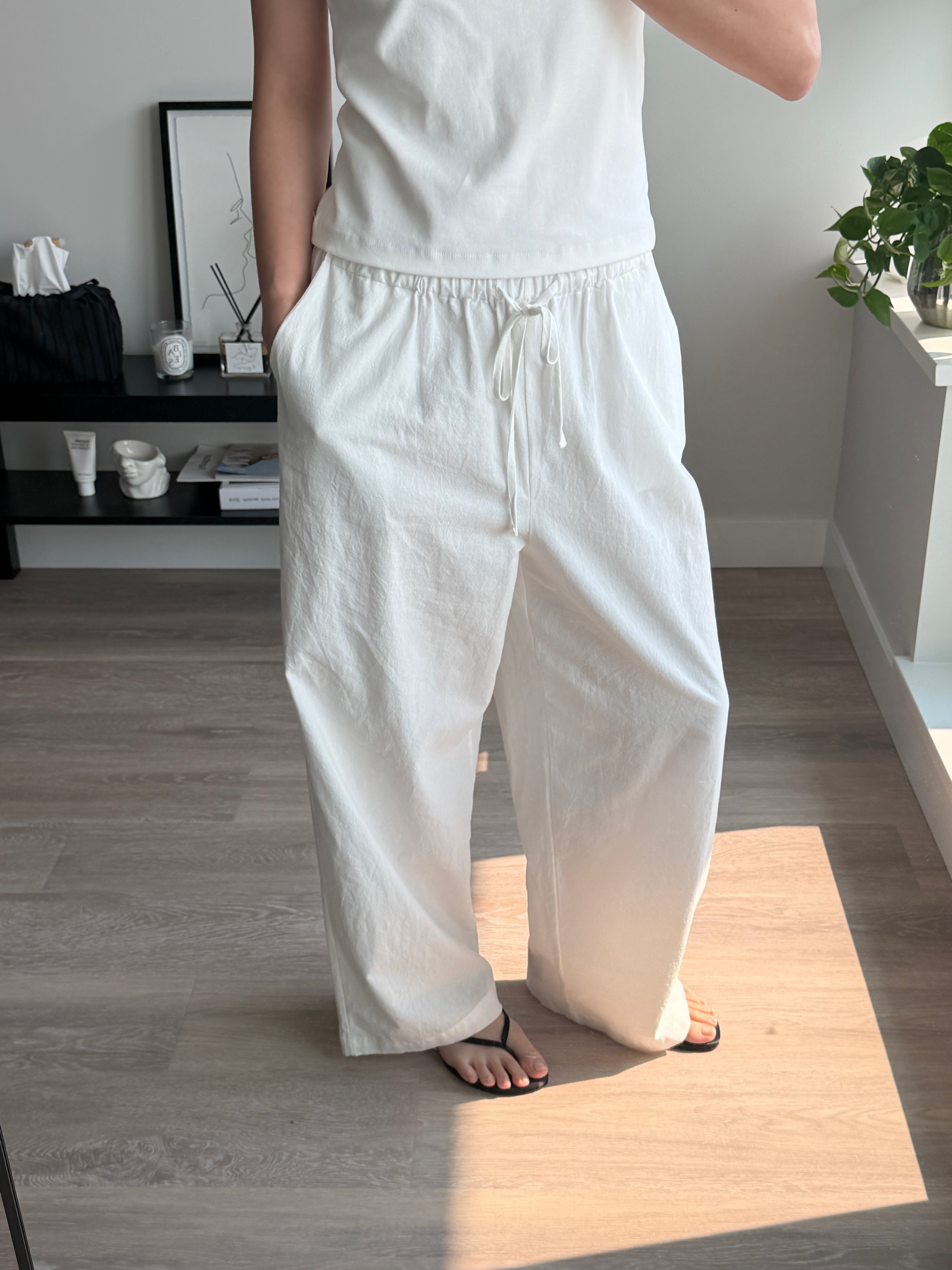 Bio-Washed Cotton Banding Pants