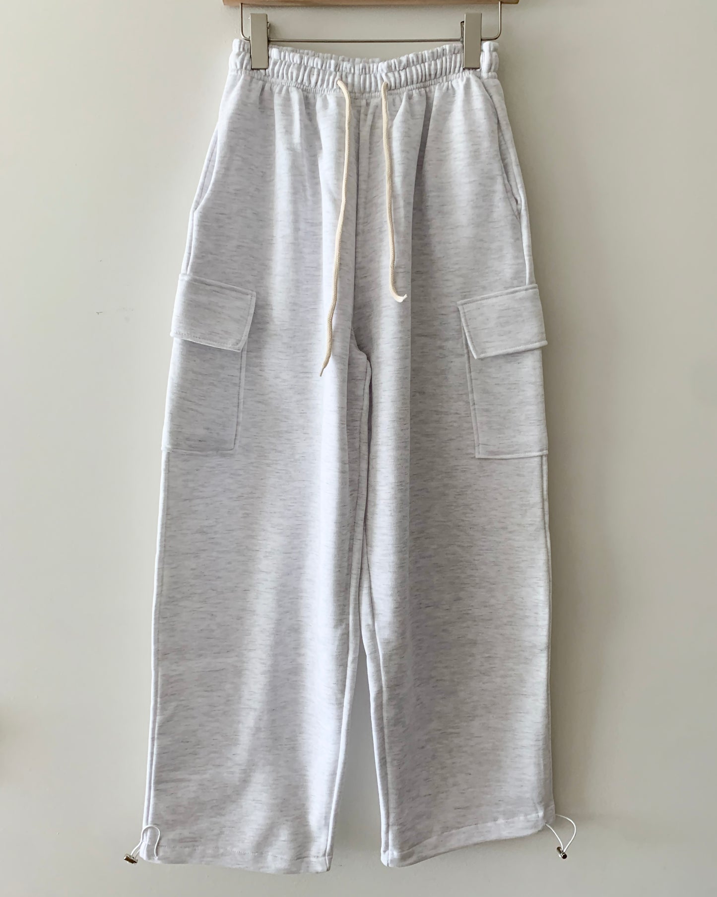 (Fleece-lined) Cargo Wide Banding Pants